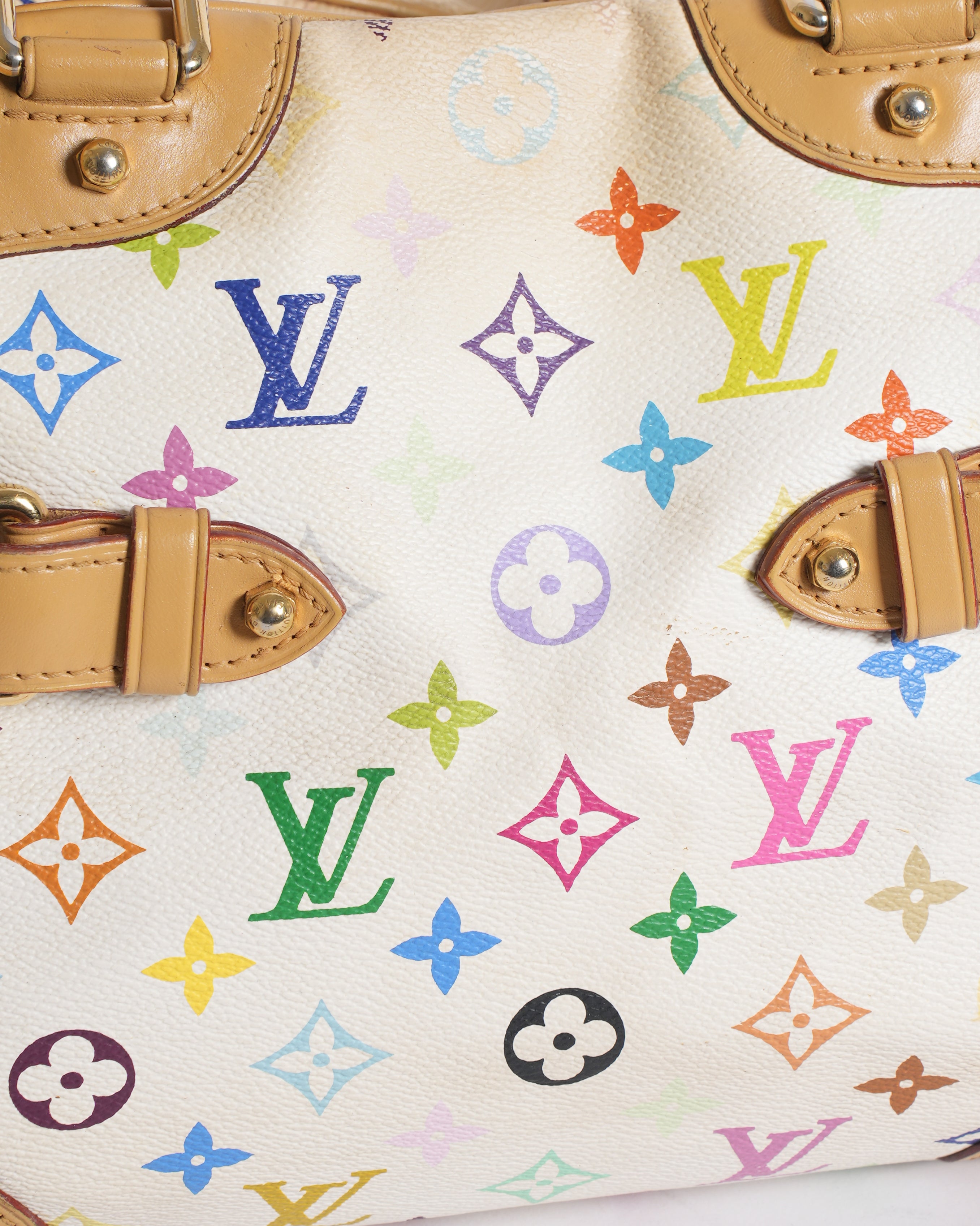 LV White Monogram Multicolour Claudia Handbag