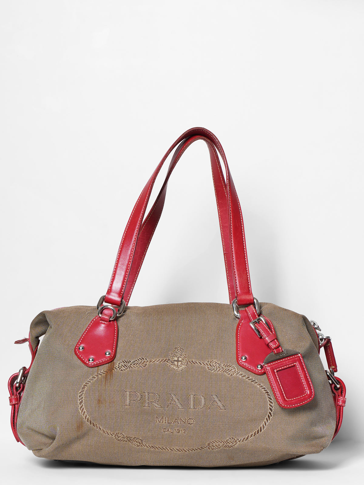 Prada Vintage Logo Bauletto Bag
