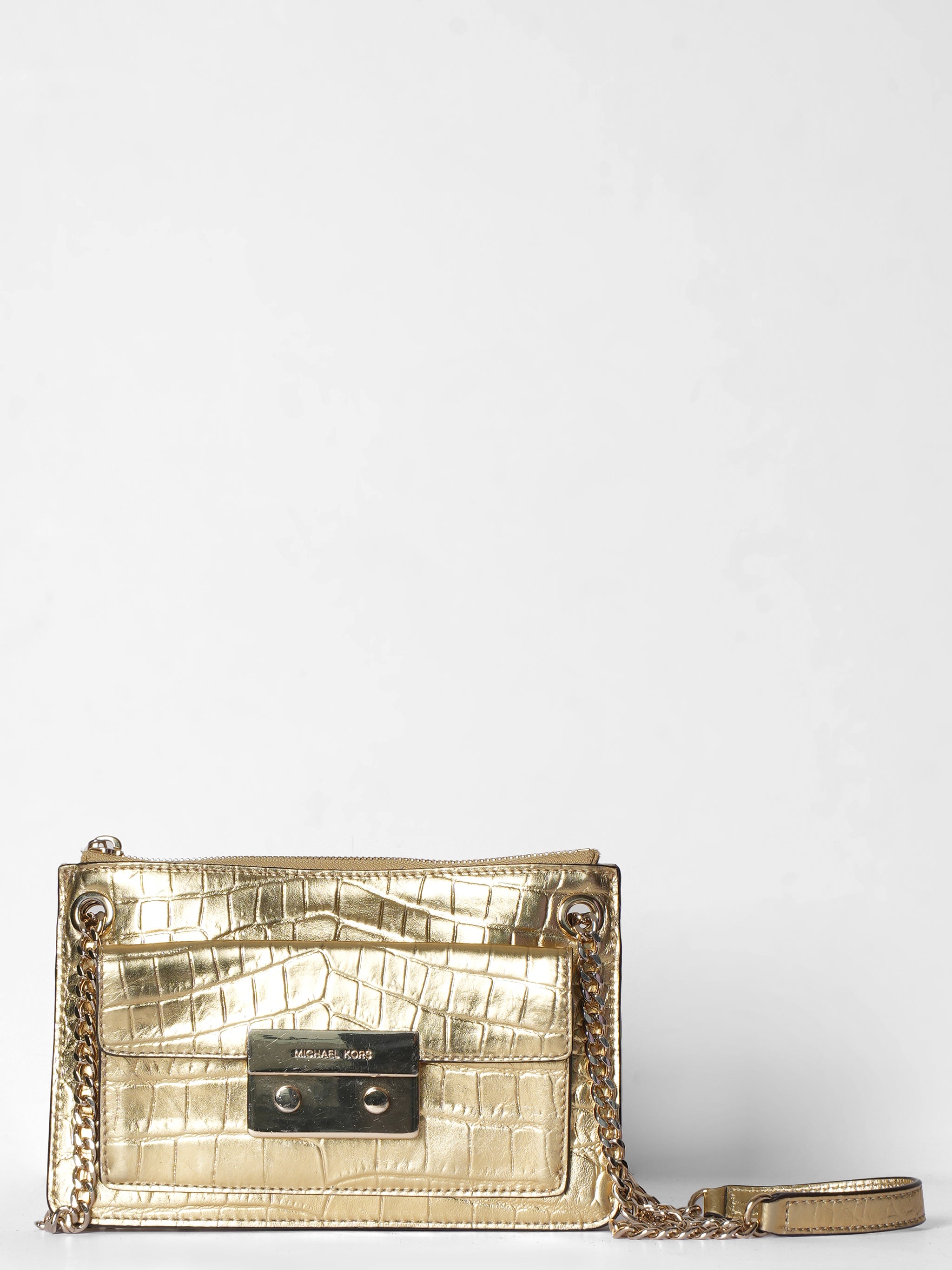 Michael Kors Small Flat Golden Crossbody Bag