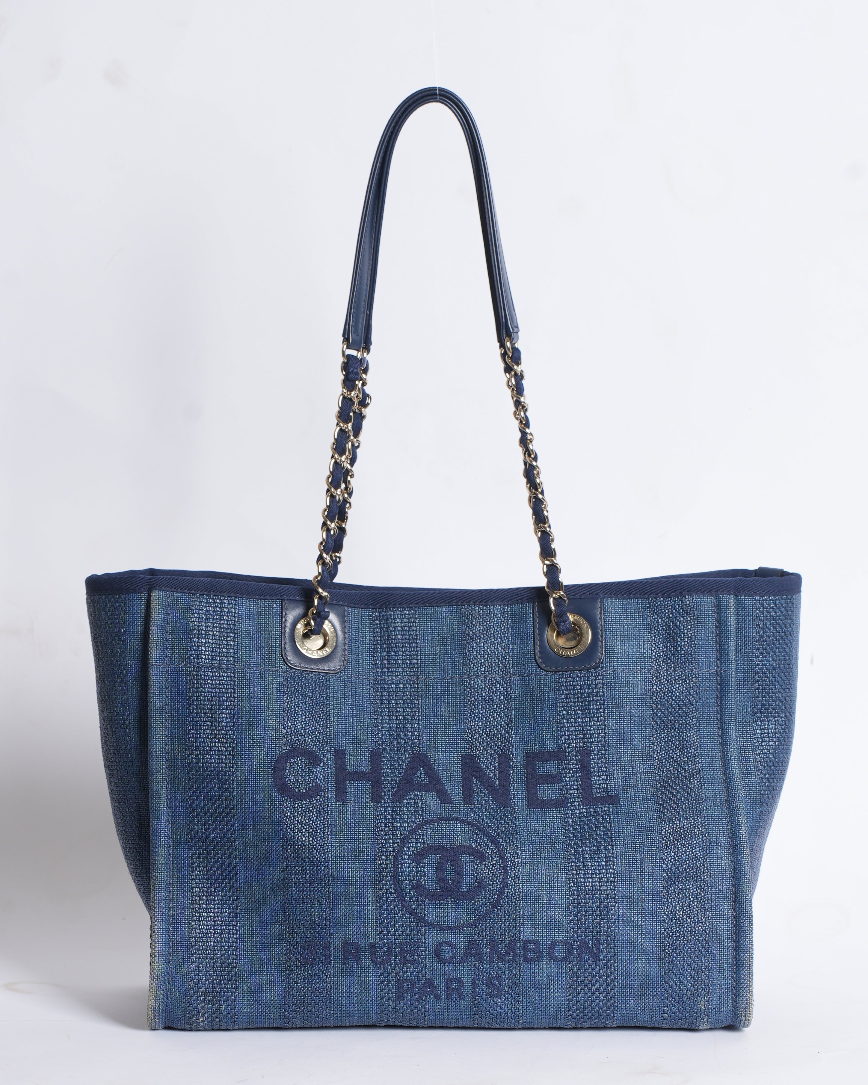 Chanel Blue Deaville Tote Bag