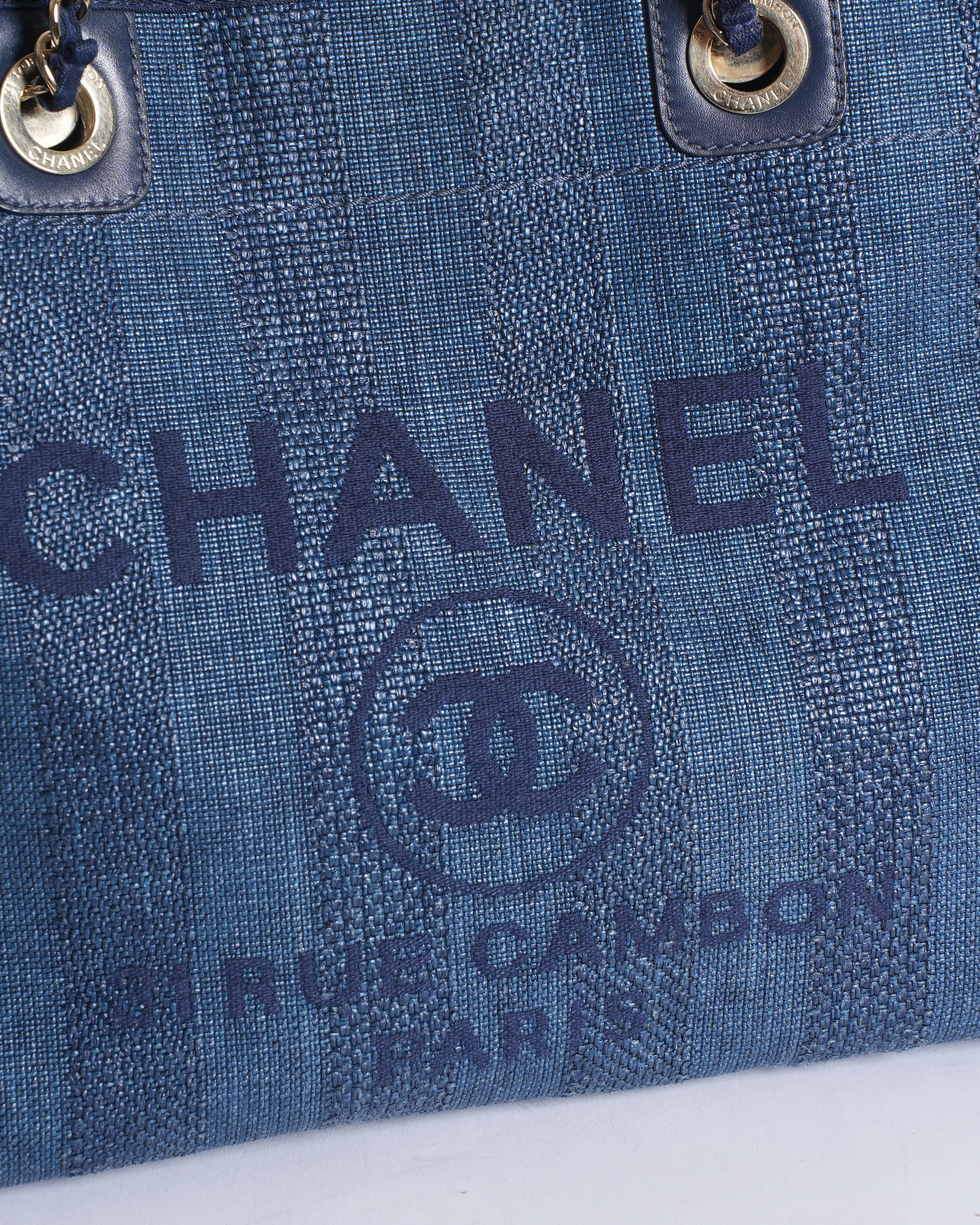 Chanel Blue Deaville Tote Bag