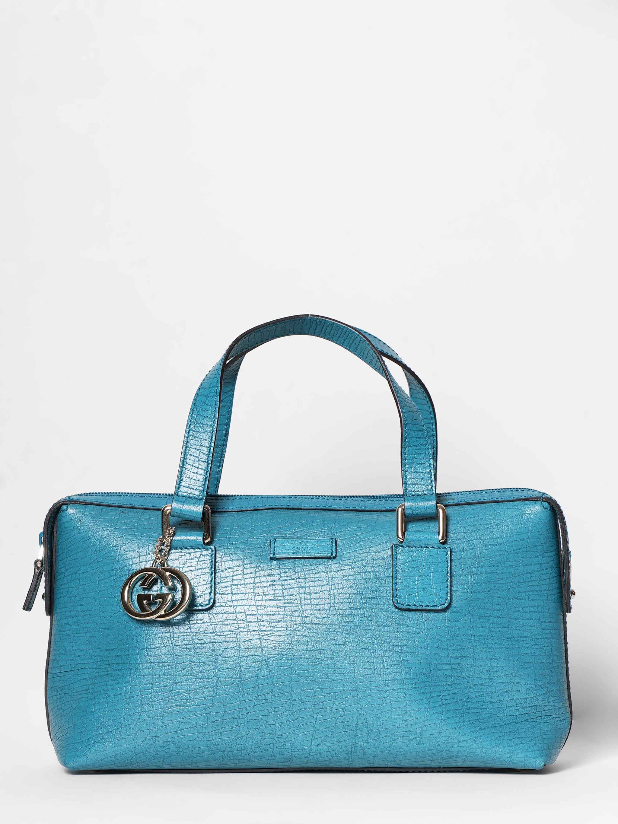 Gucci Small Boston Turquoise Bag