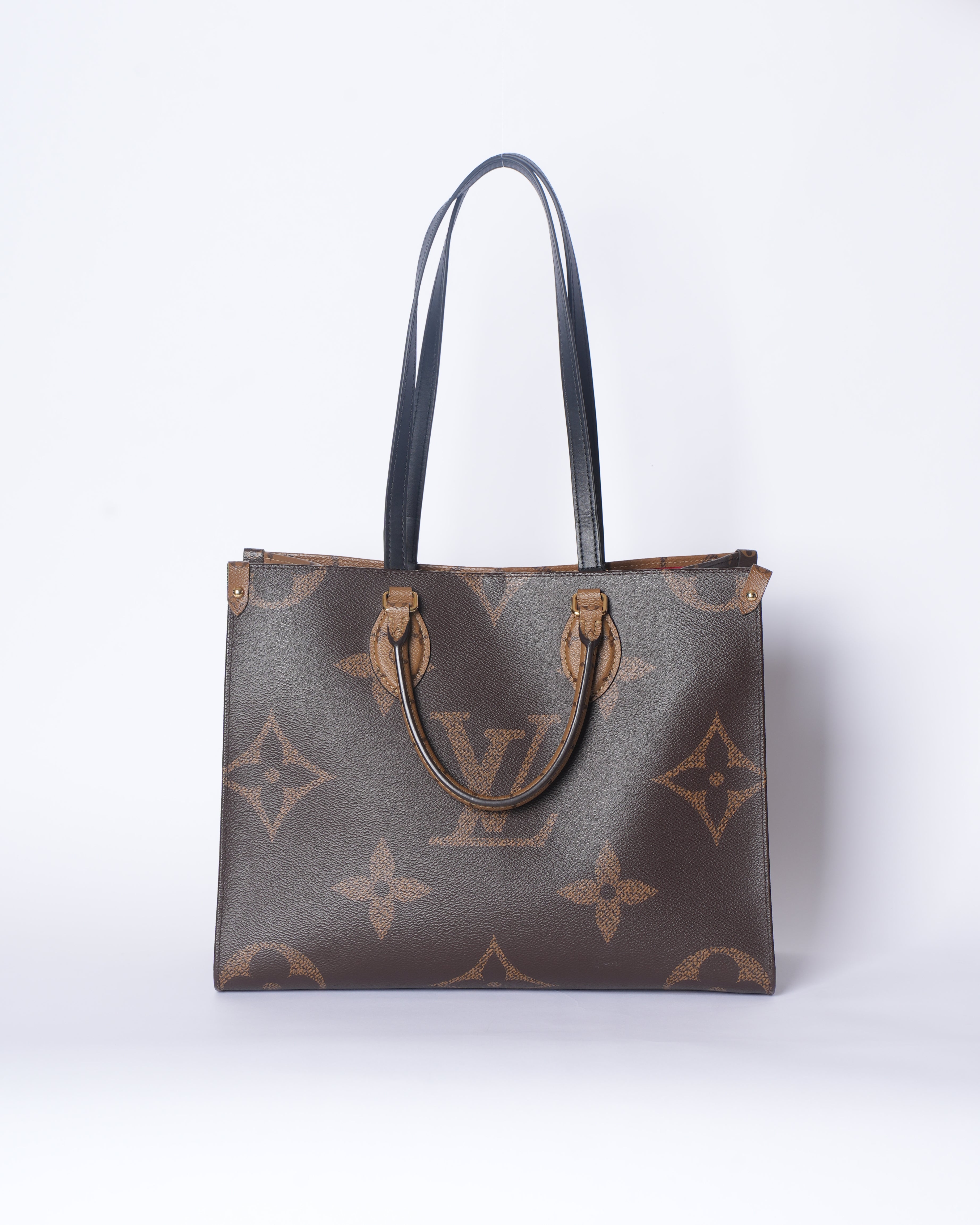 LV On The Go MM Tote In Brown