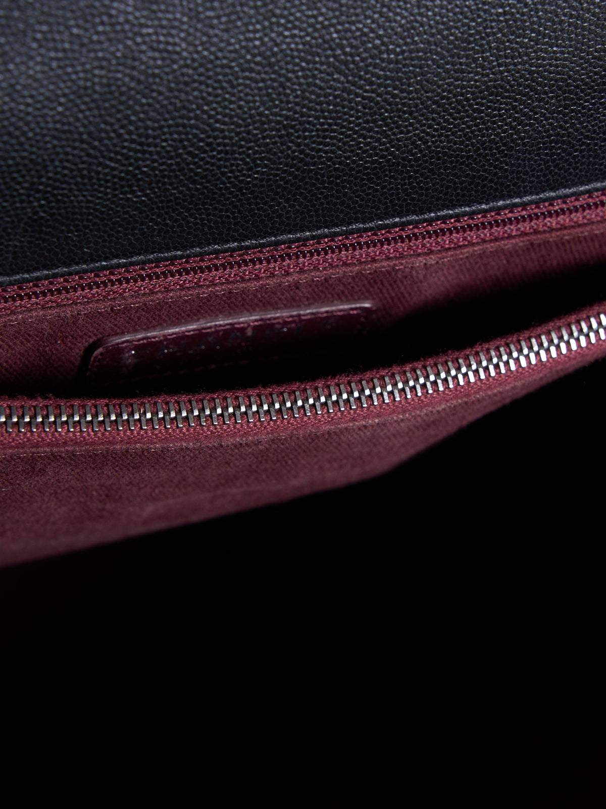 Chanel Quilted Caviar Coco Black Handle Bag