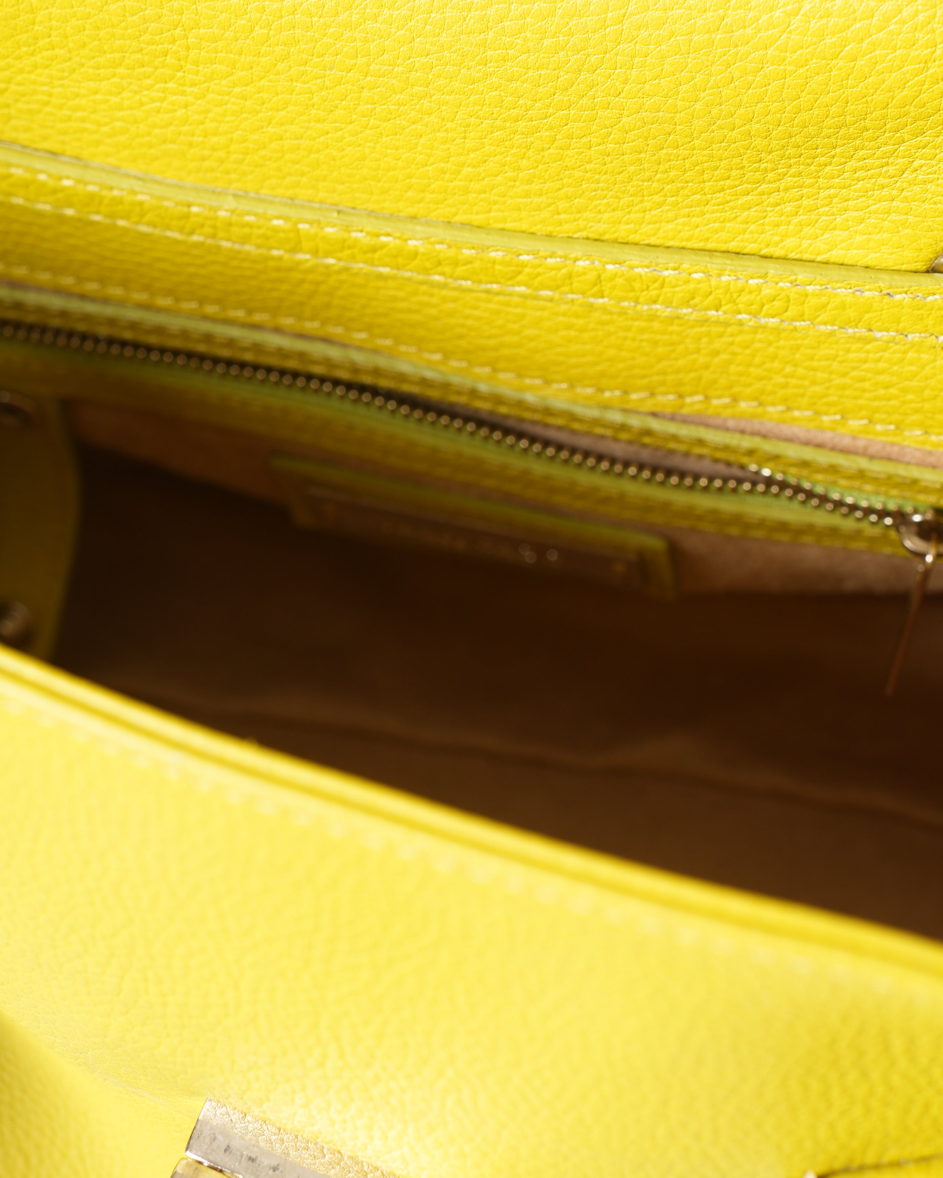 Jimmy Choo Yellow Leather Small Rosalie Top Handle Bag