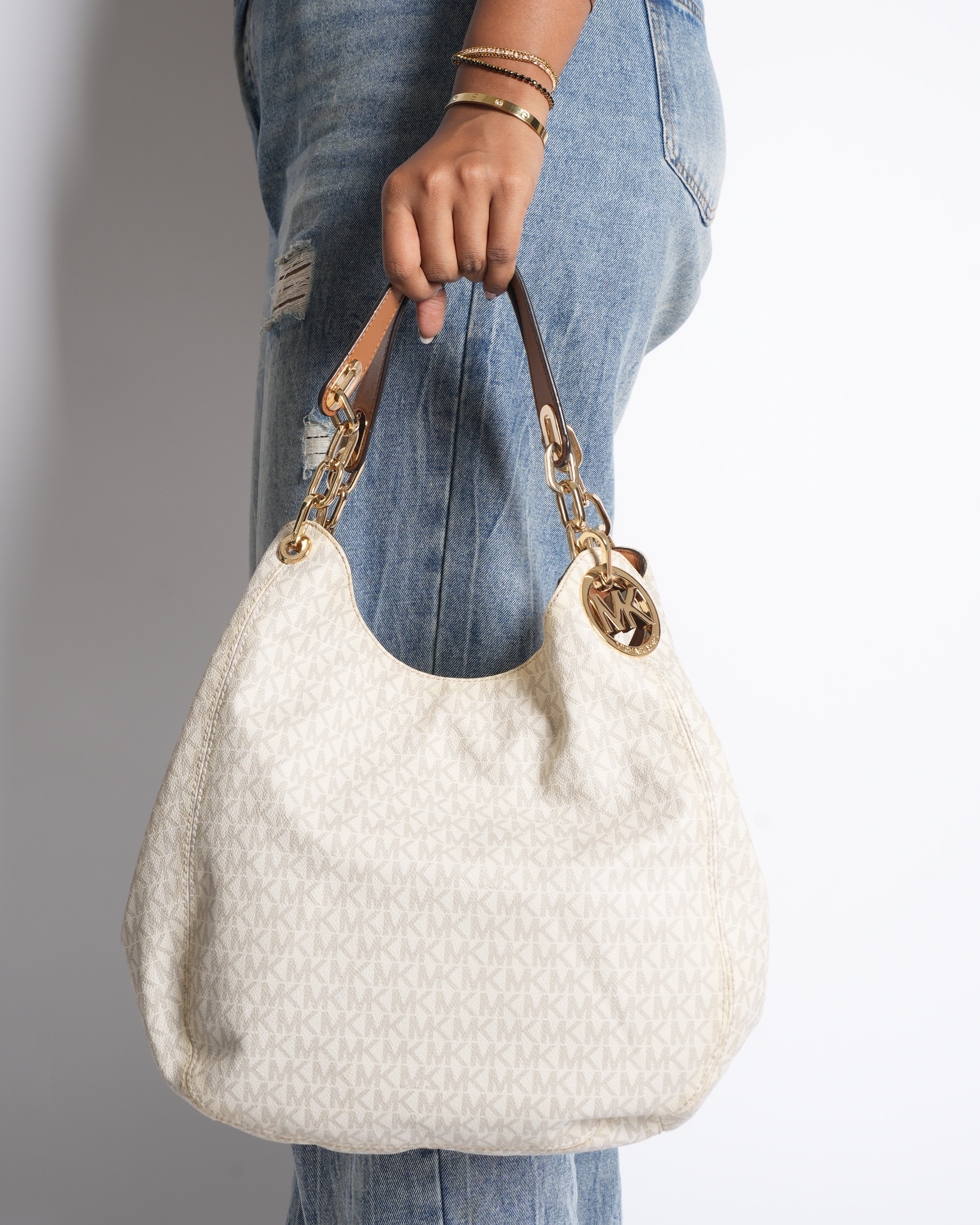 MK Lillie Large Shoulder Bag In Monogram Canvas