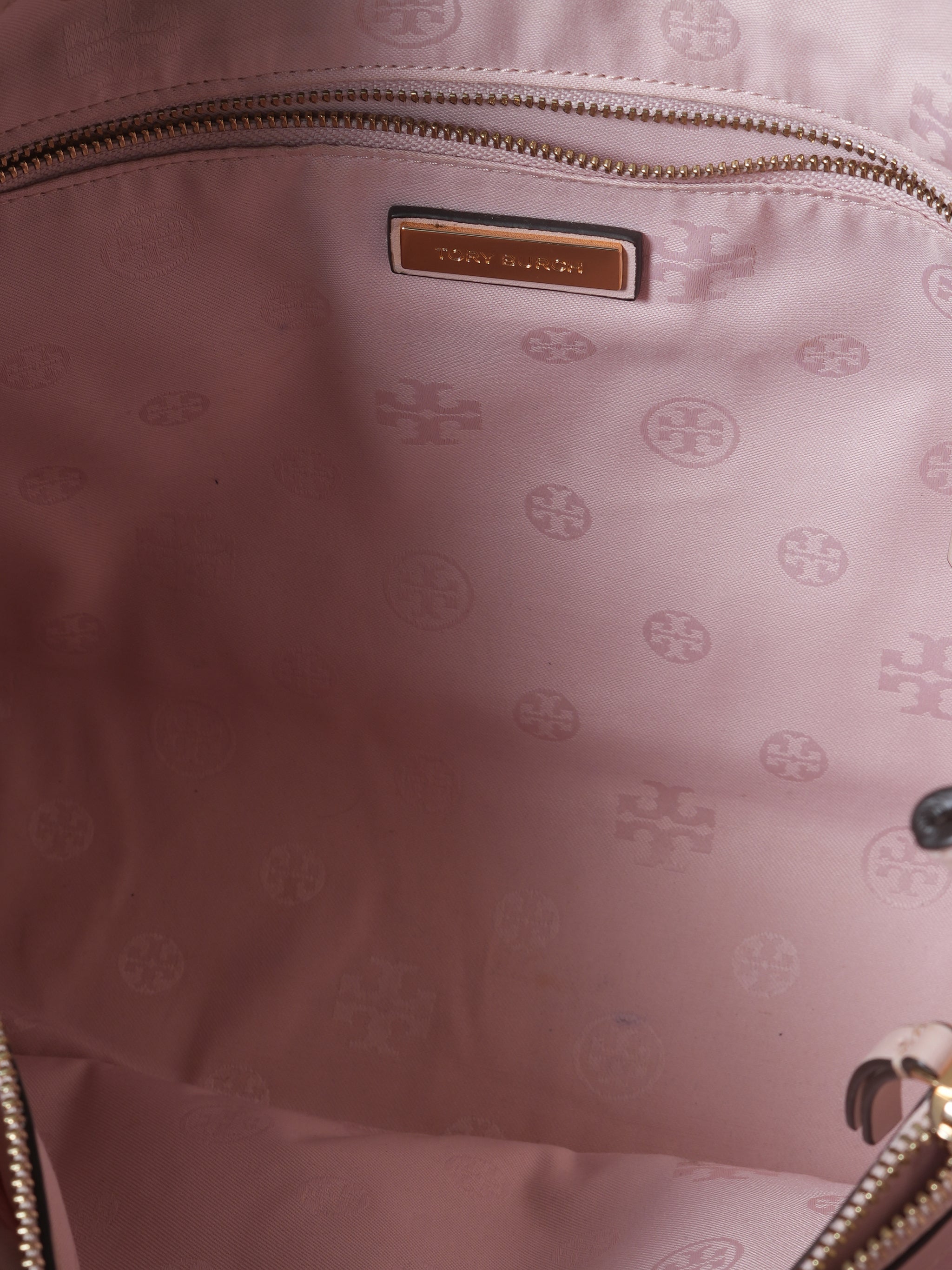 Tory Burch Leather Tote In Powder Pink