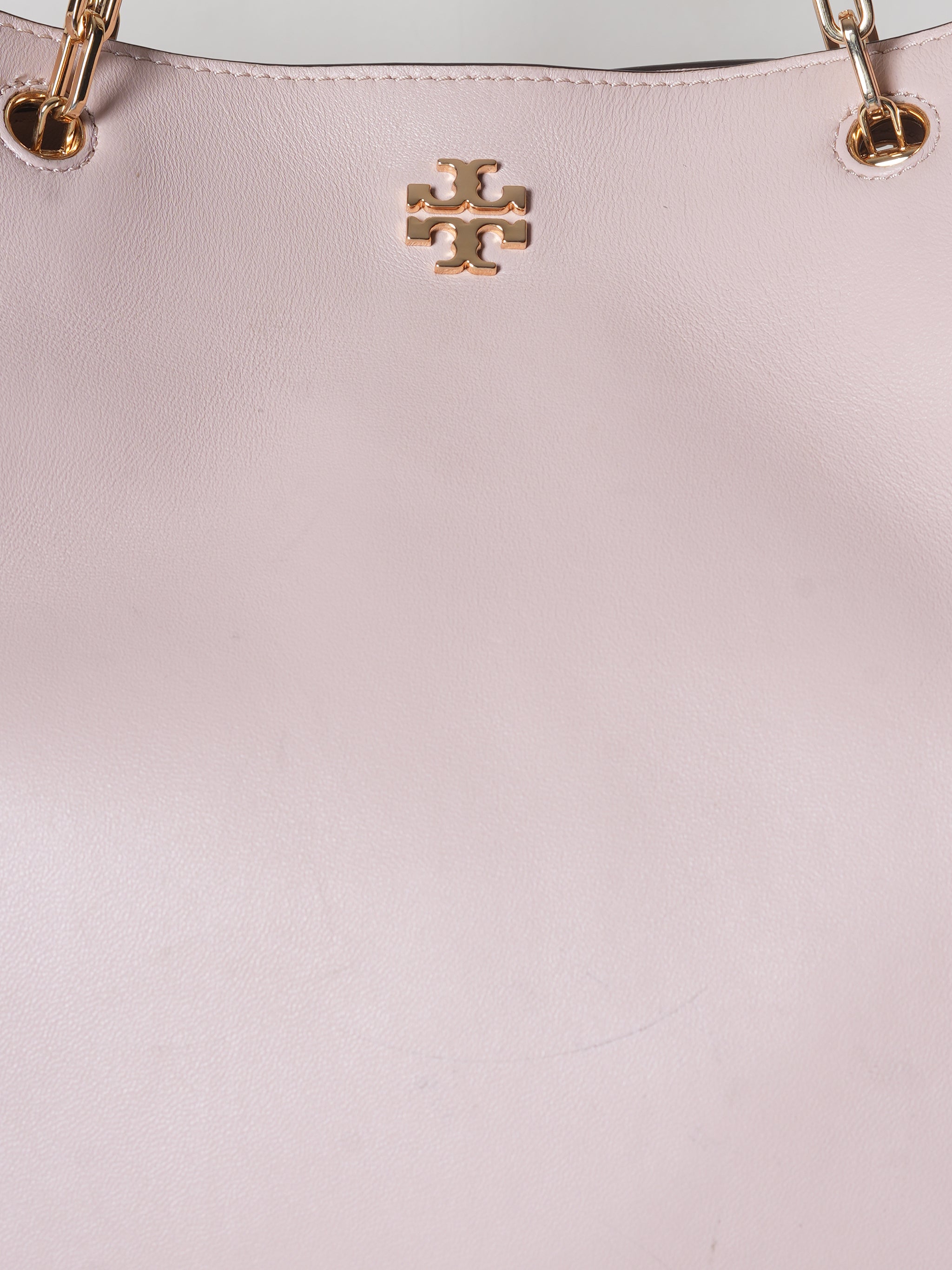 Tory Burch Leather Tote In Powder Pink