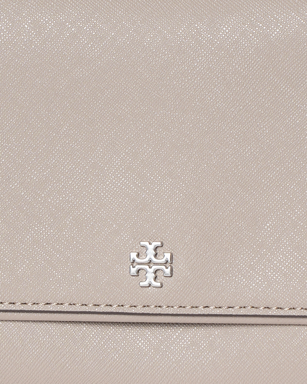 New Tory Burch Emerson Charm Wallet In Grey