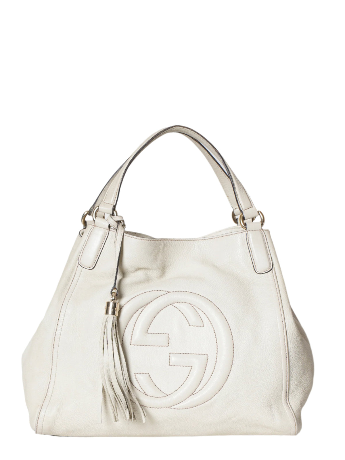 Gucci White Soho Tote Bag