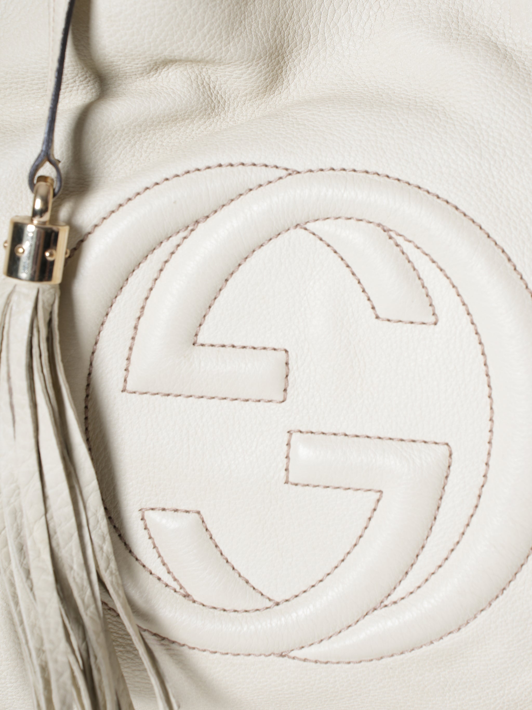 Gucci White Soho Tote Bag