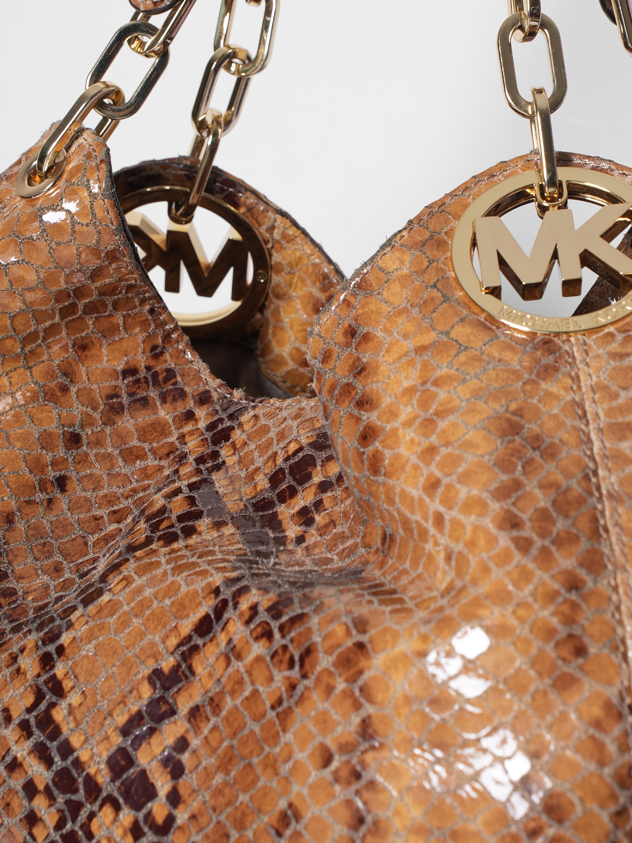 Michael kors outlet snakeskin hobo bag