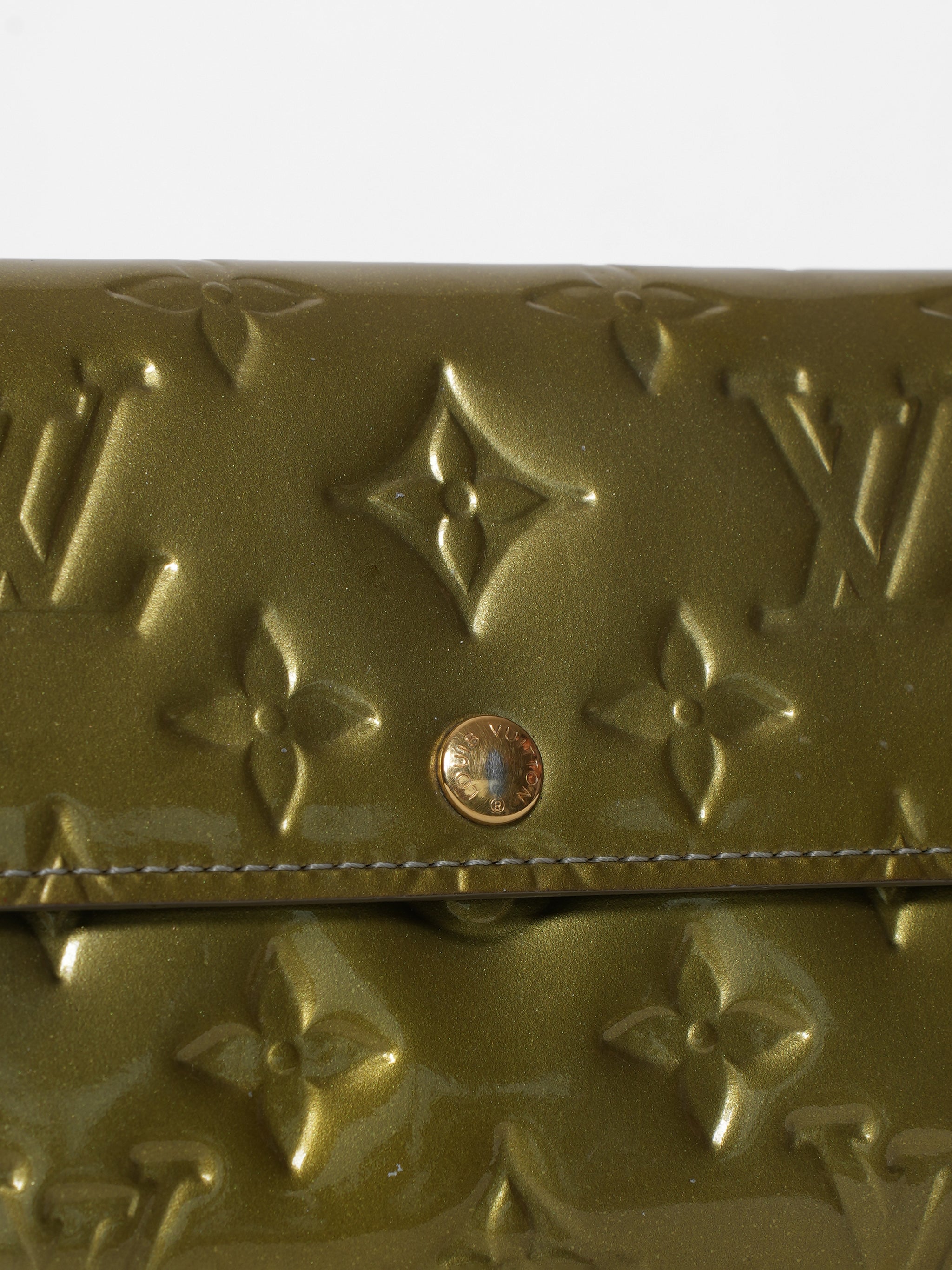 Vintage Louis Vuitton Vert Bronze Monogram Vernis Wallet