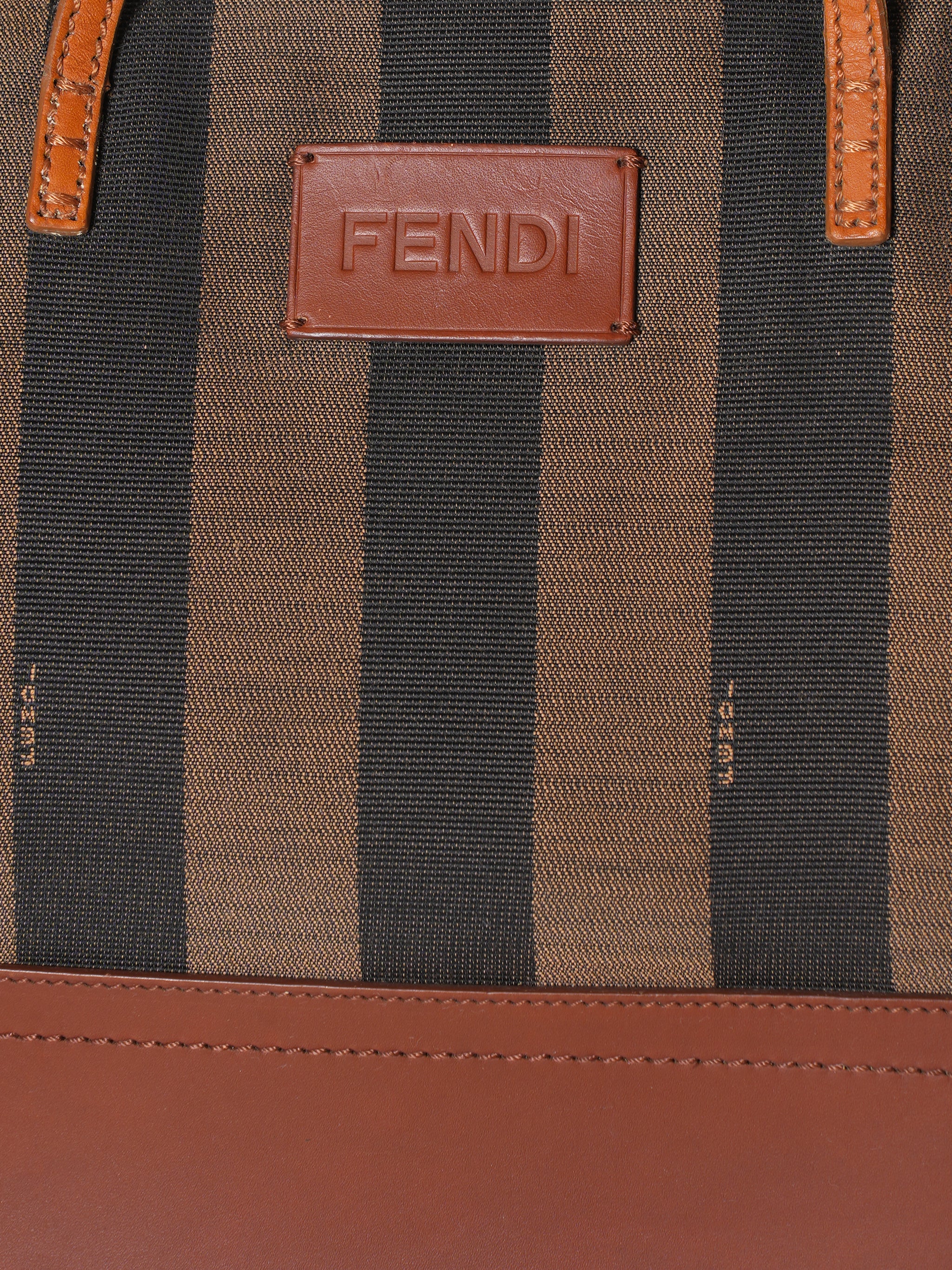 Fendi Pequin Horizontal Zip Tote  Bag