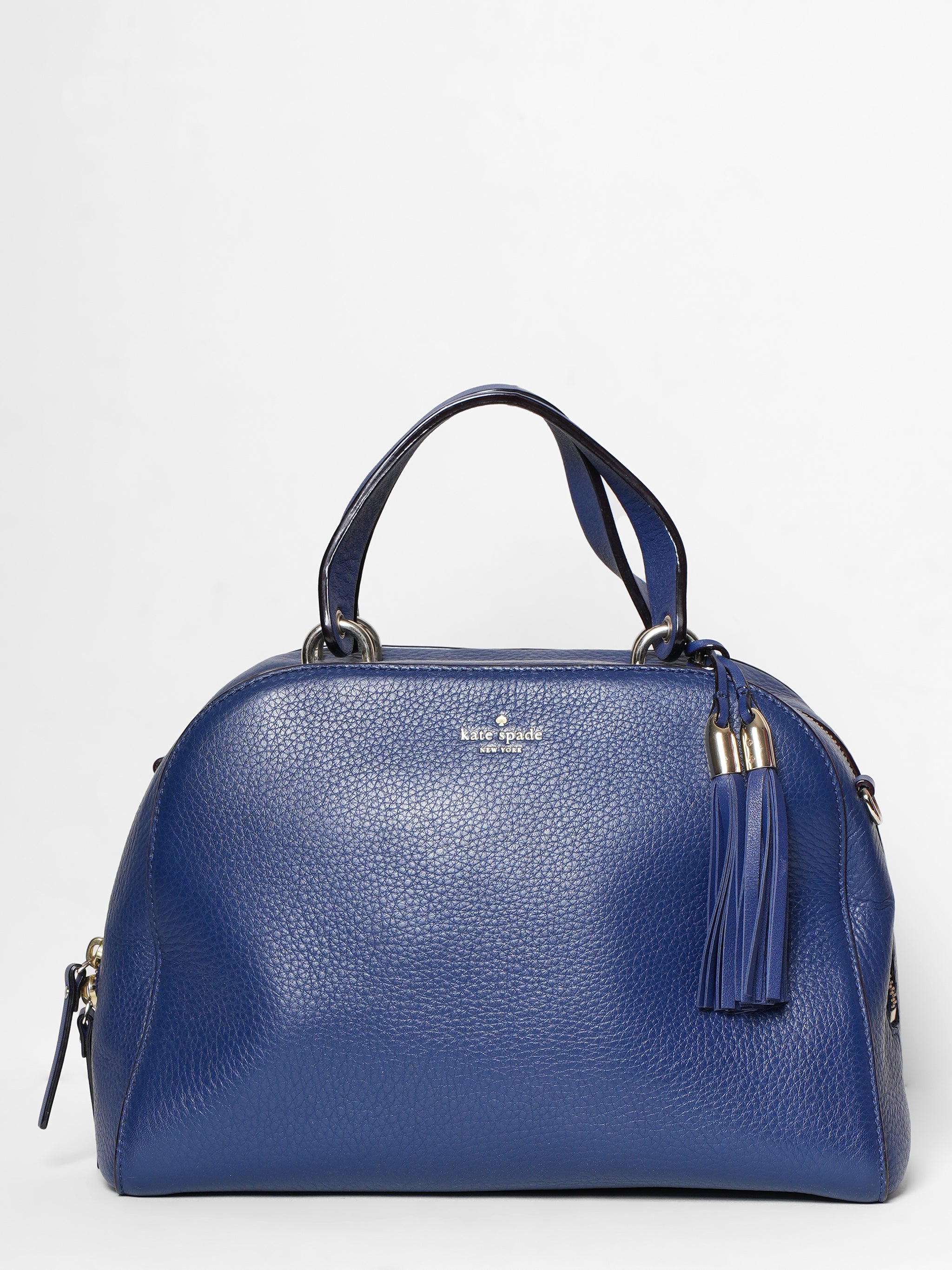 Kate Spade Navy Blue Tassel Satchel