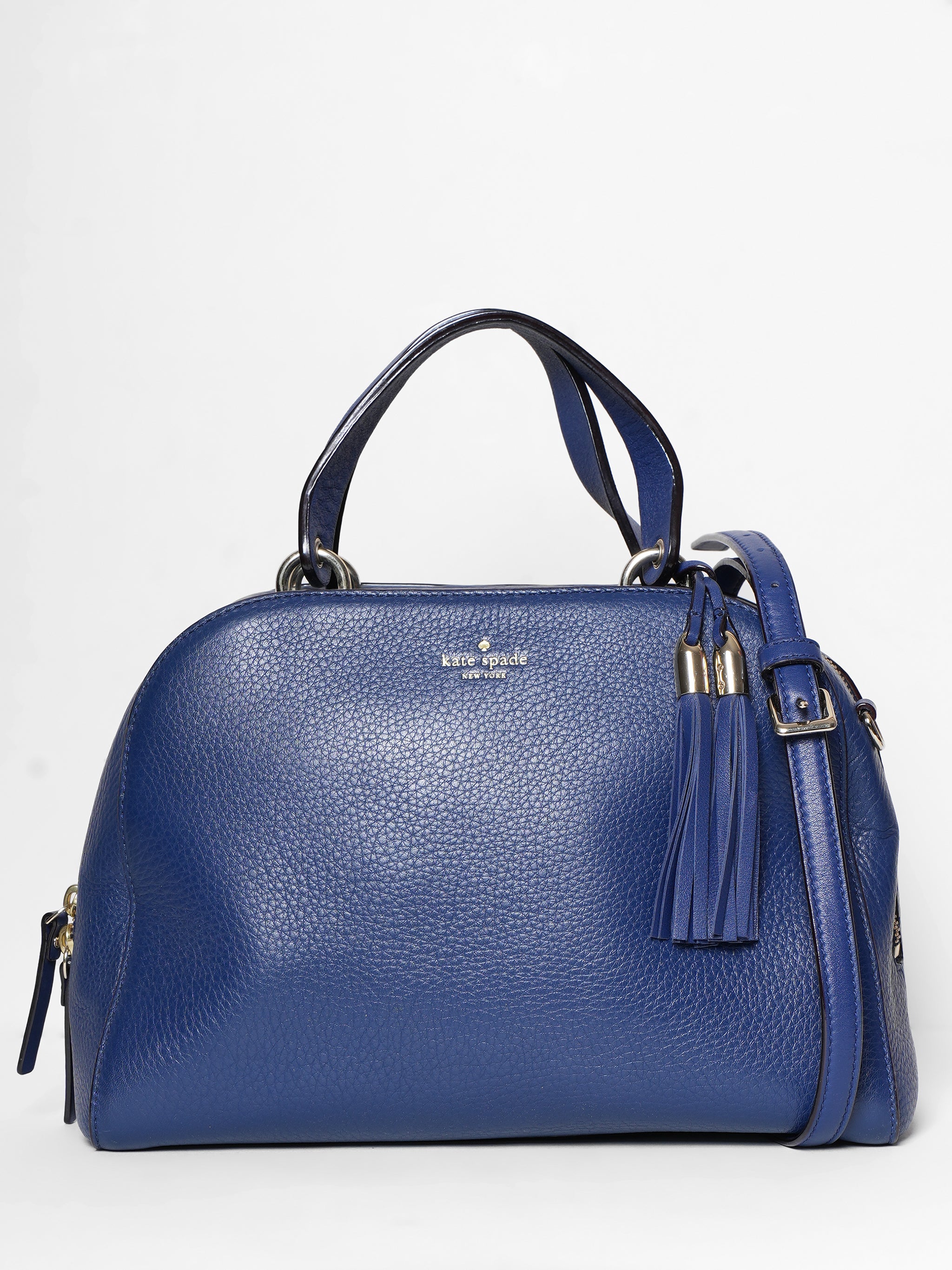 Kate Spade Navy Blue Tassel Satchel