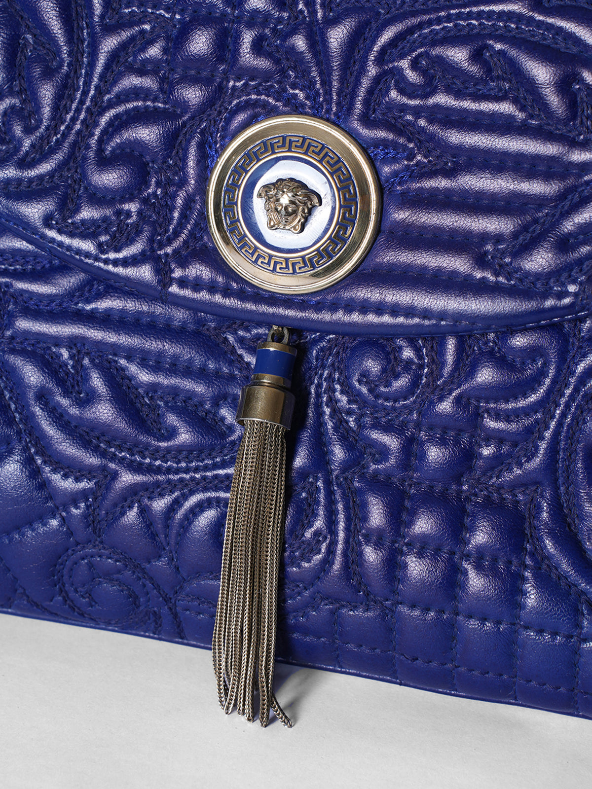 Versace Embroidered Satchel Bag