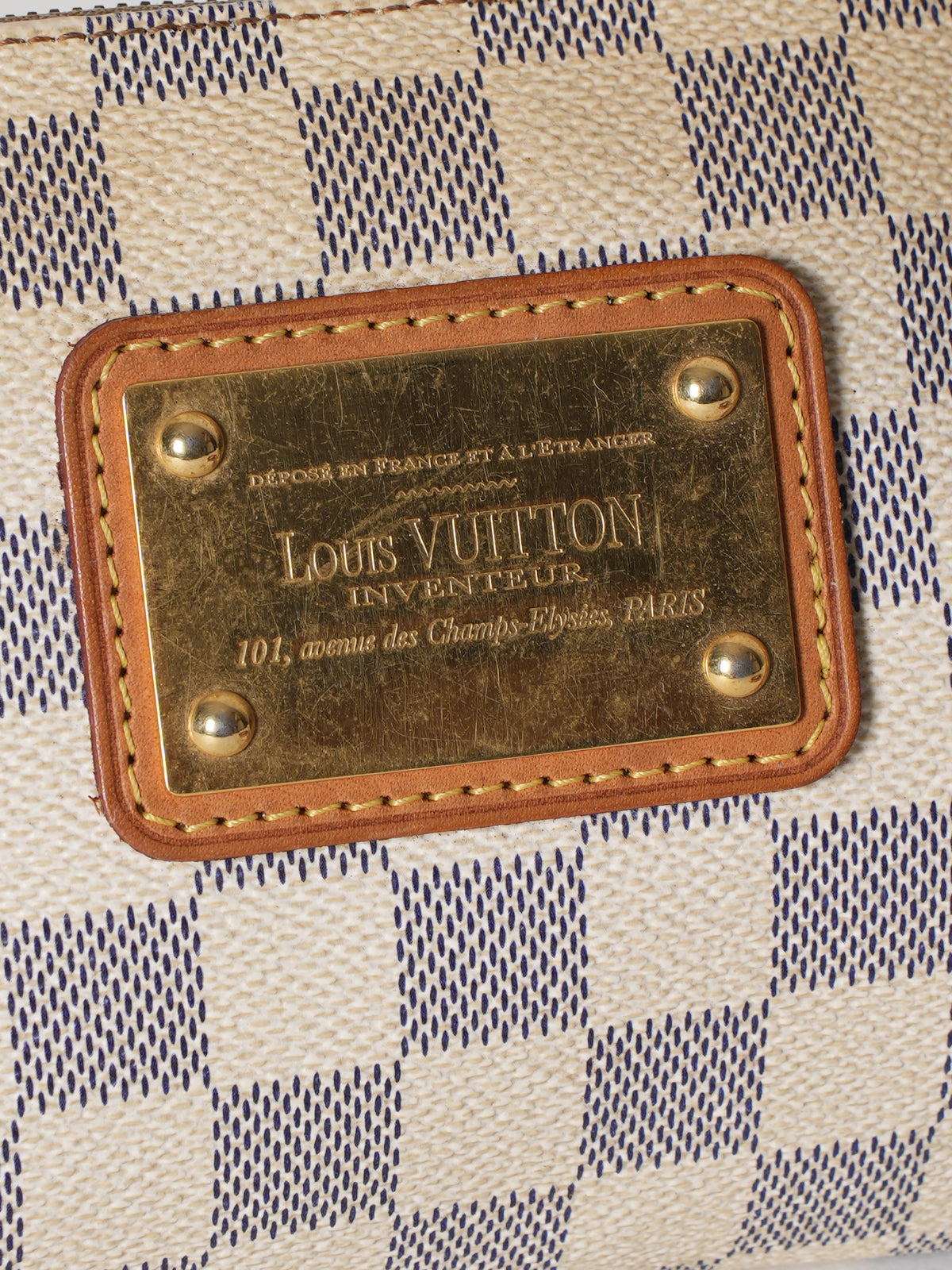 Louis Vuitton Damier Azur Eva Clutch Bag