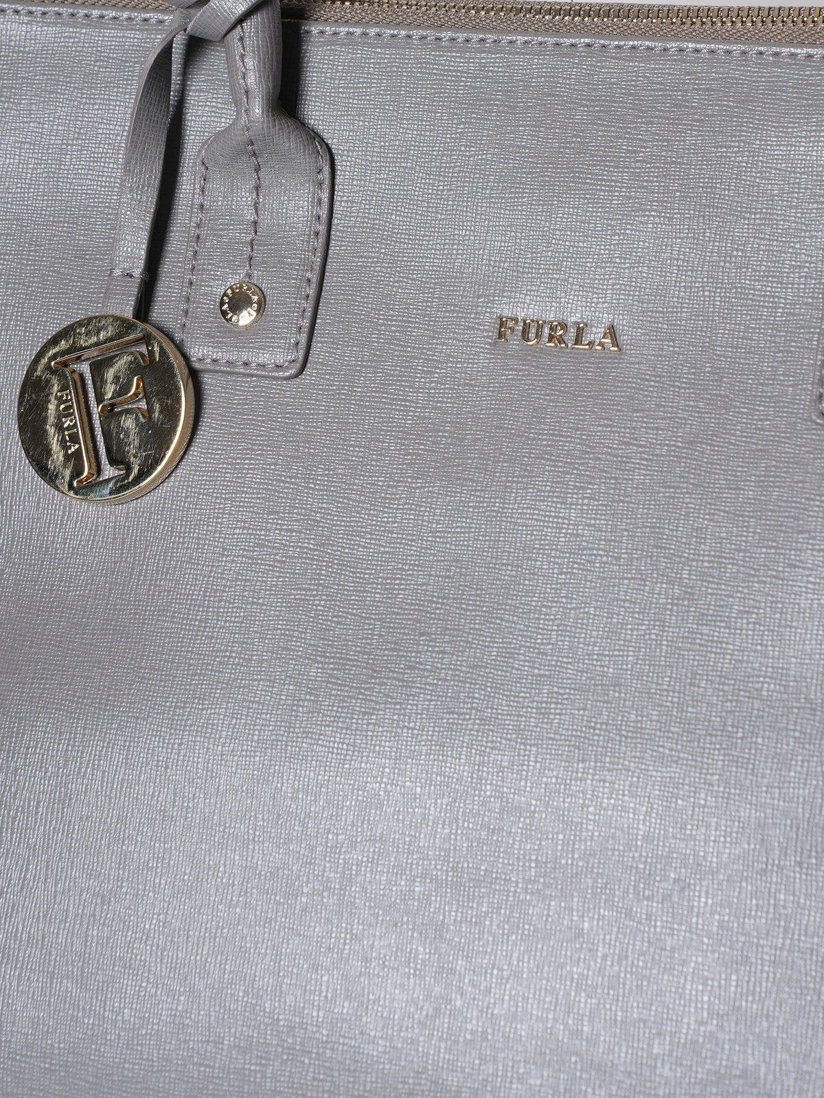 Furla Grey Top Handle Bag