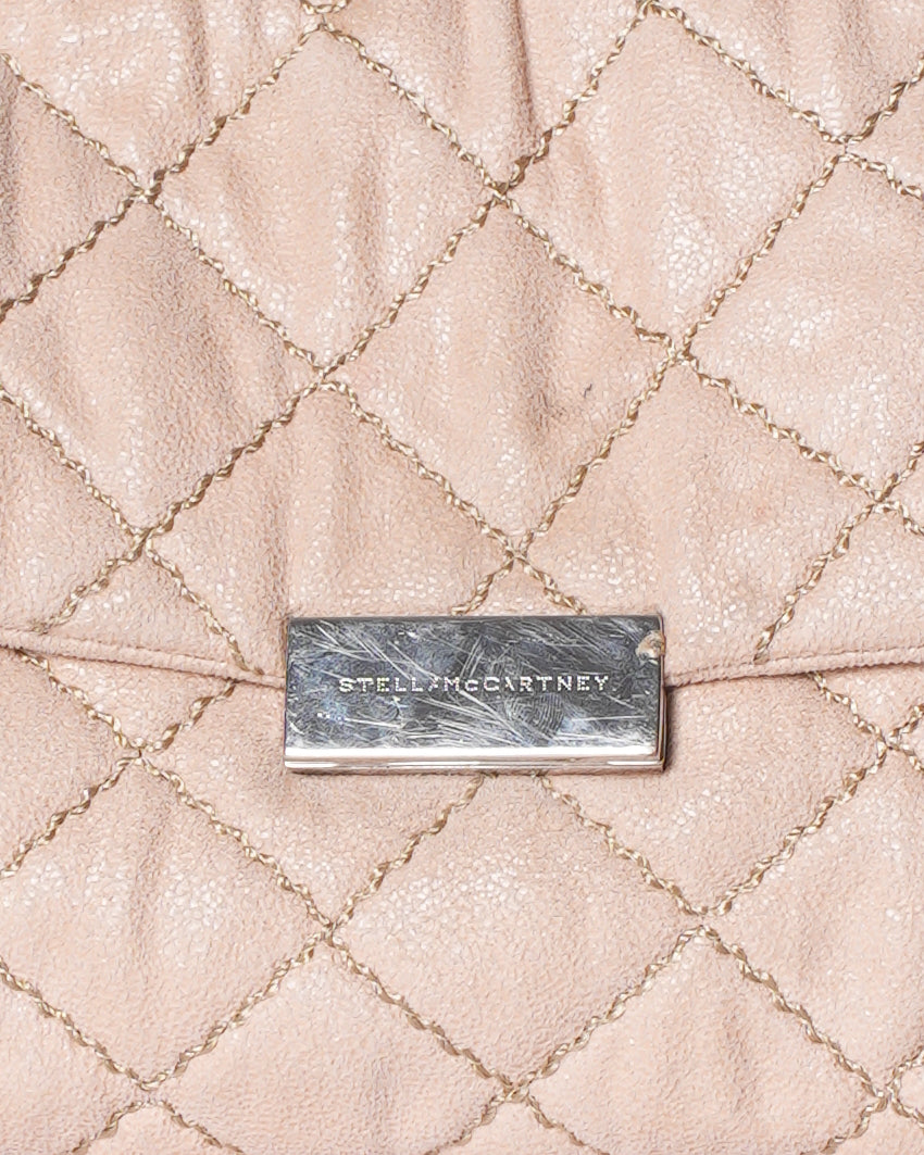 Stella McCartney Beige Medium Quilted Becks Shoulder Bag