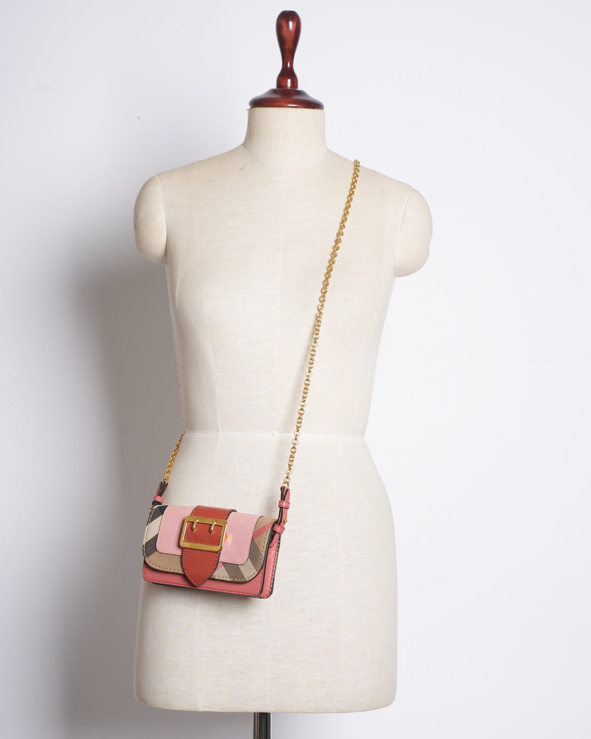 Burberry Pink Buckle Mini Bag