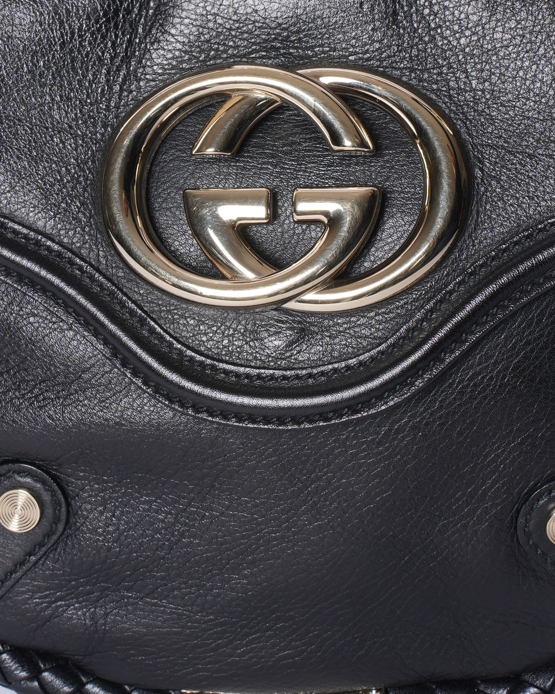 Gucci Black Leather Small Britt Tassel Bag