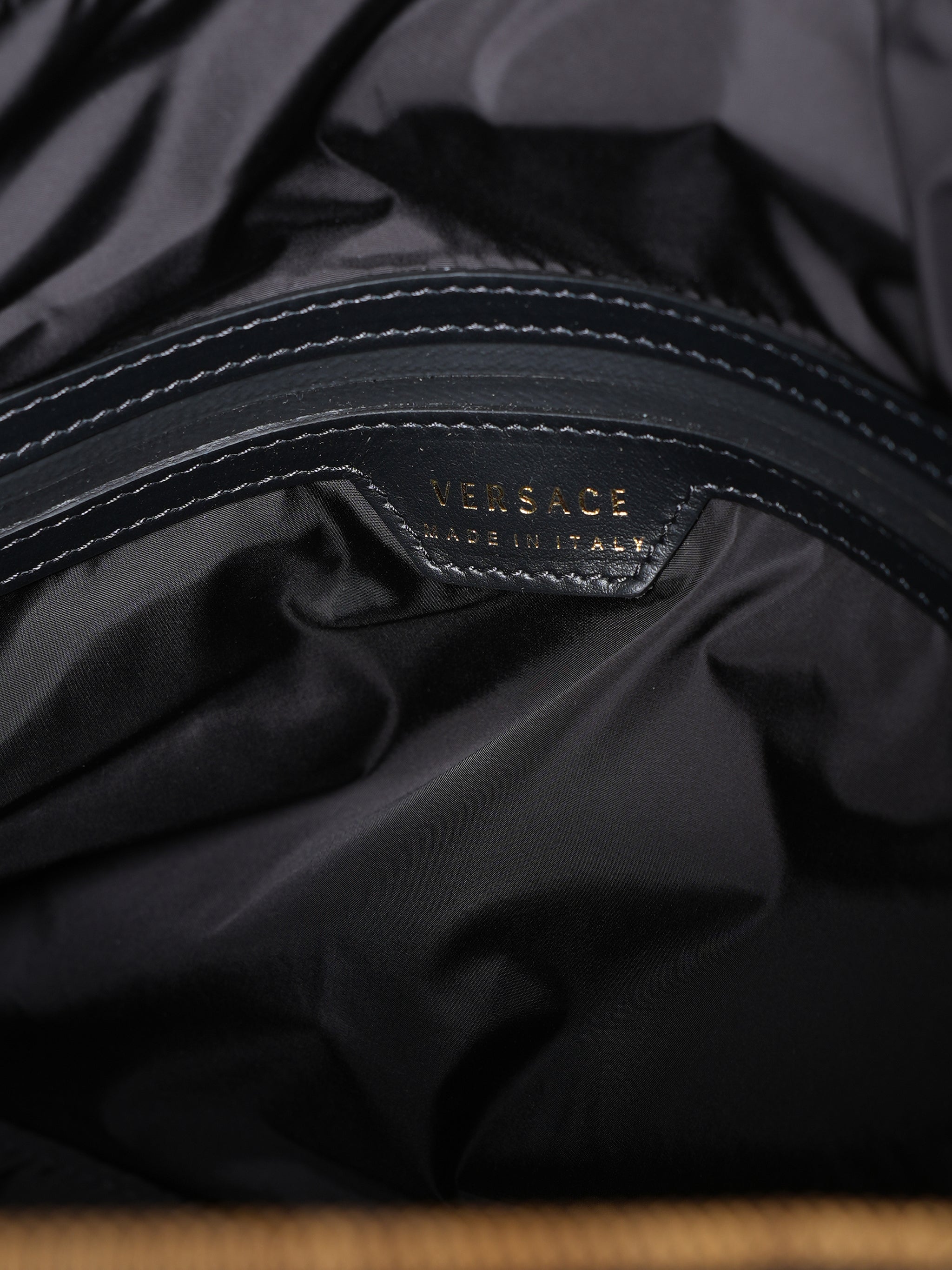 New Versace Black Barocco Bondage Duffle Bag