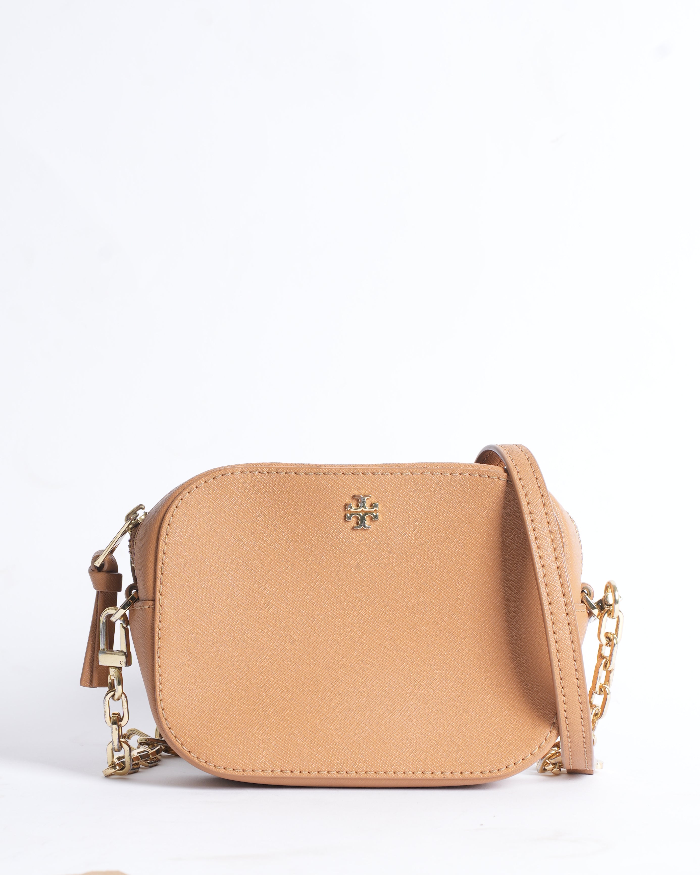 Tory Burch Two Way Chain Crossbody Bag In Brown