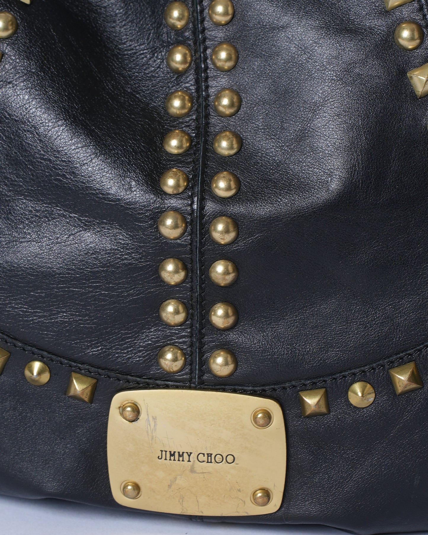 Jimmy Choo Leather Studded Shoulder Bag