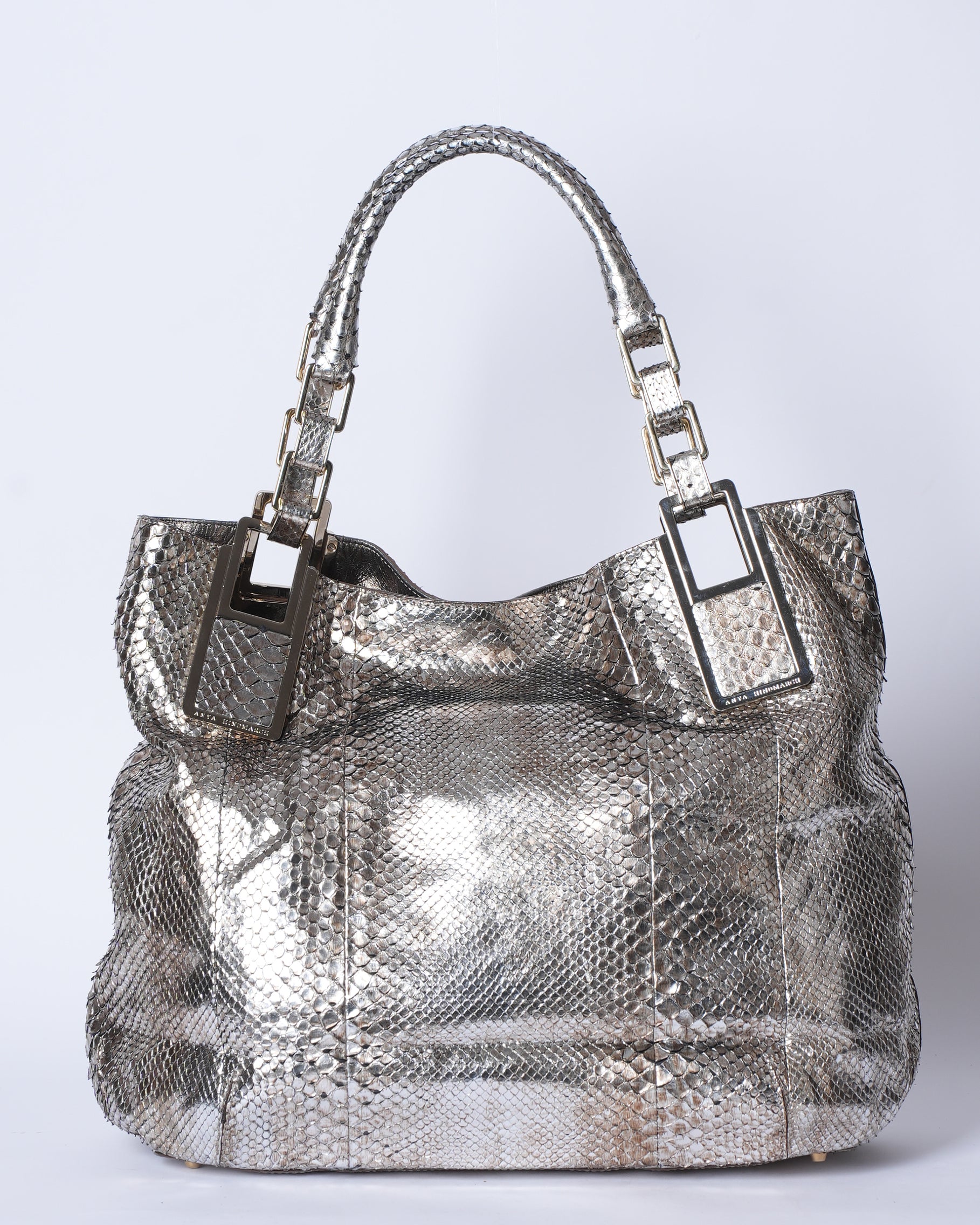 Anya Hindmarch Silver Metallic Hector Bag