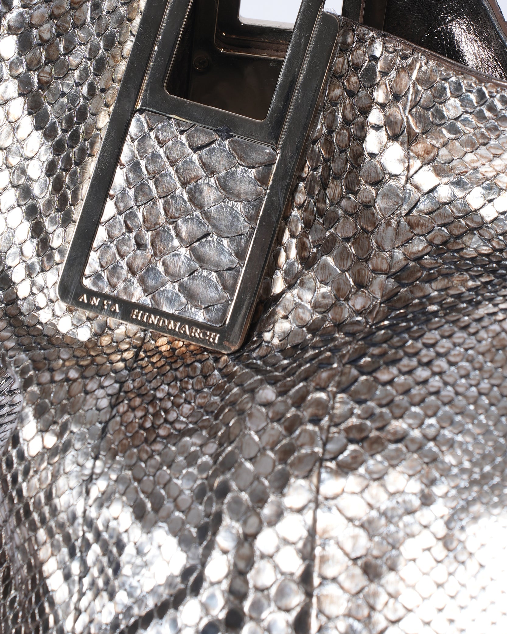 Anya Hindmarch Silver Metallic Hector Bag