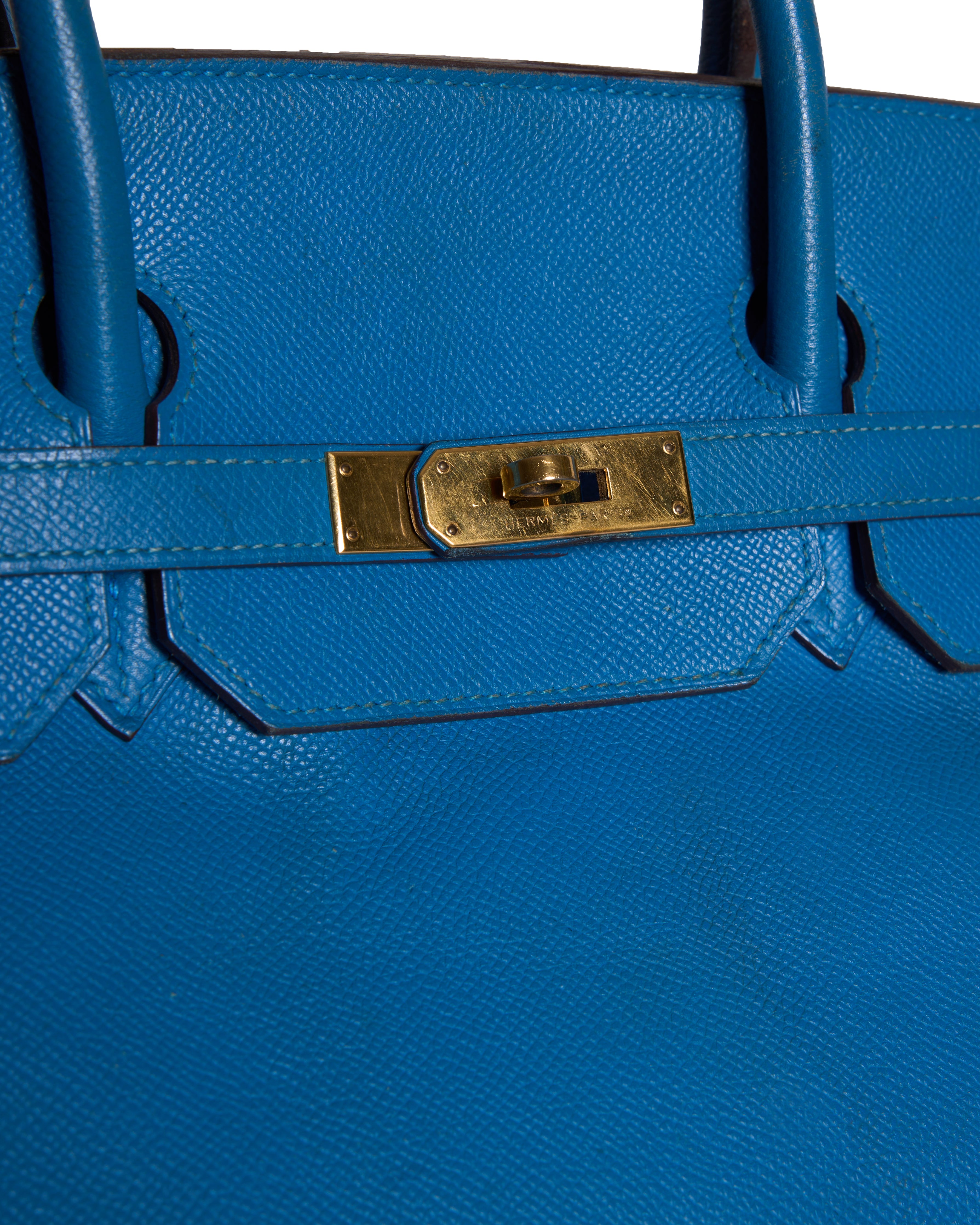 Hermes Birkin 40 Mykonos Blue Togo Bag