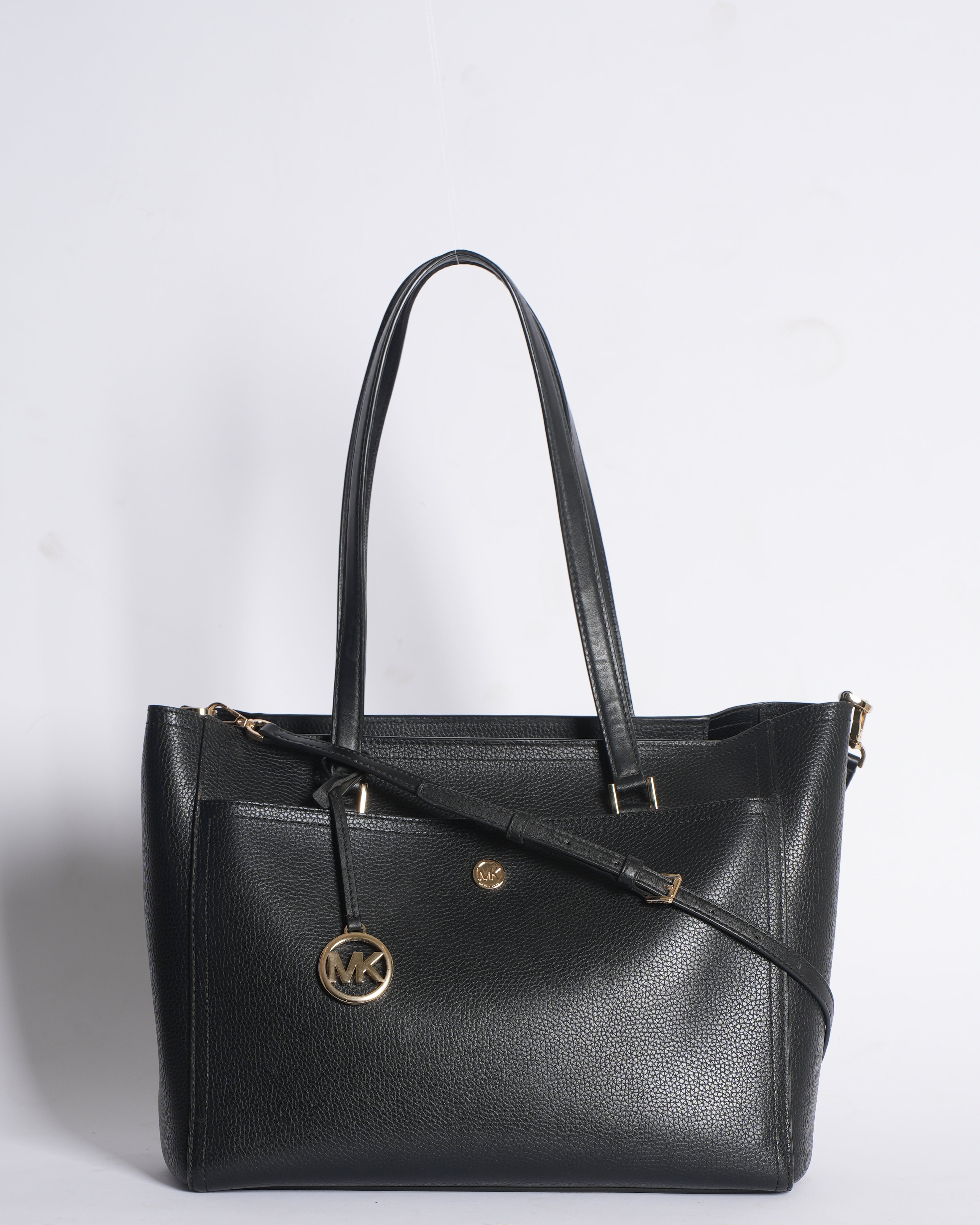 MK Maisie Leather 3 in 1 Tote Bag In Black