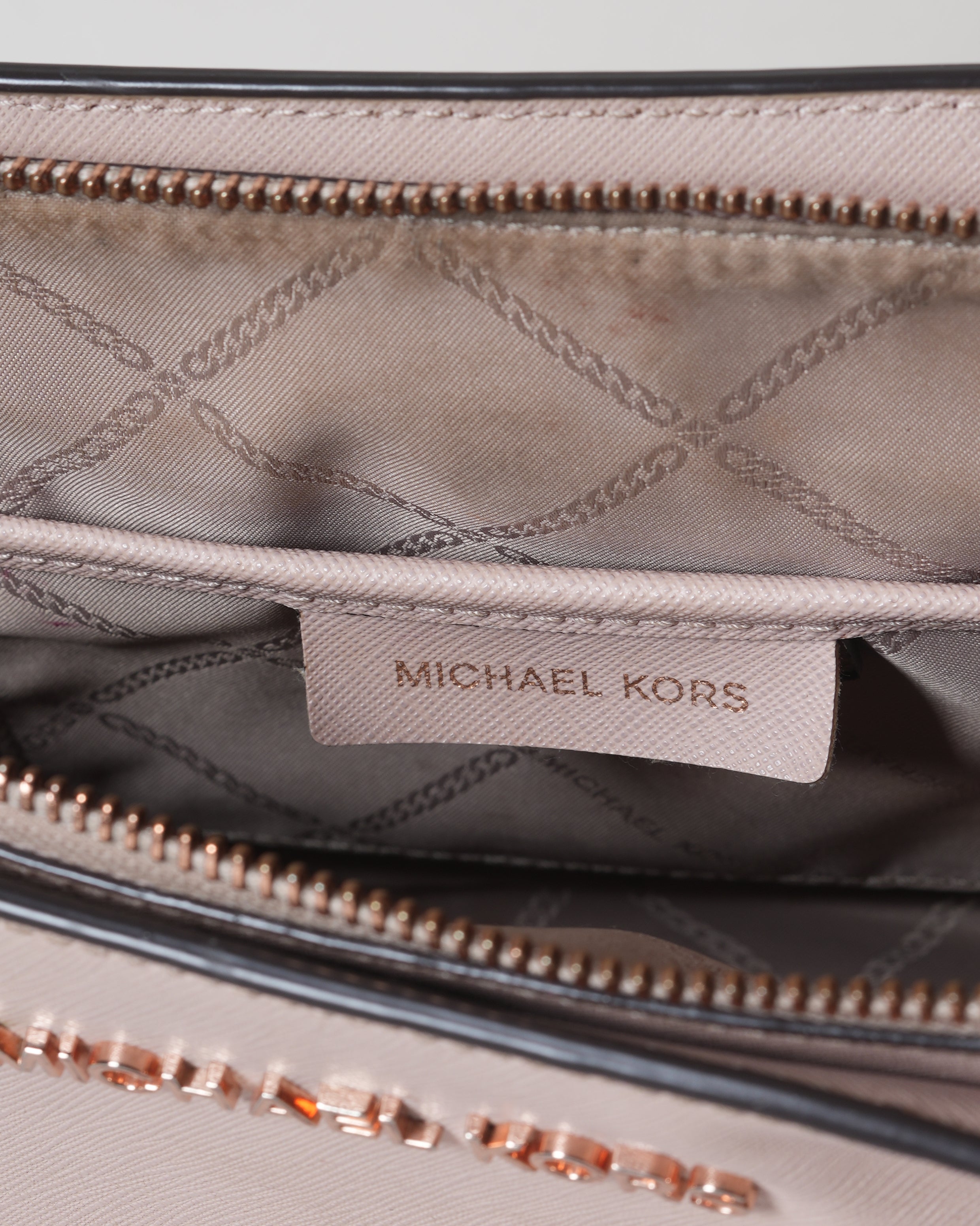 Michael Kors Prism Crossbody Messenger In Beige