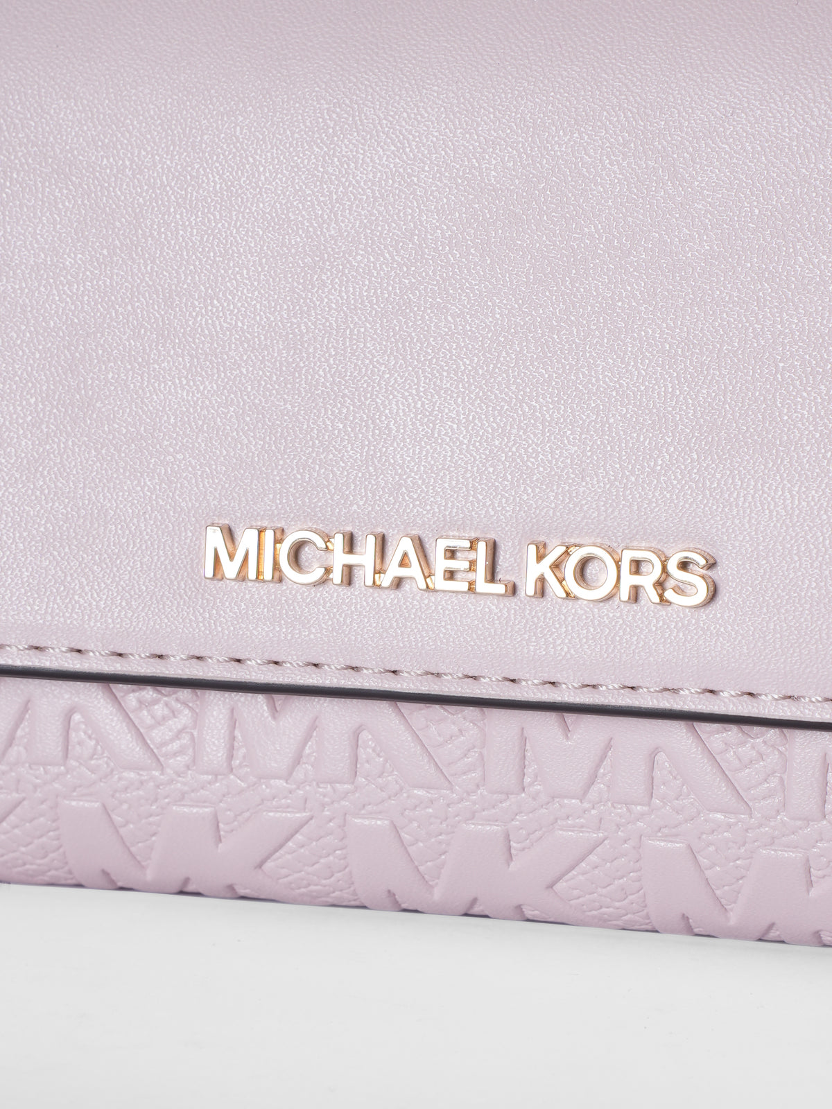 New Michael Kors Jet Set Powder Blush Large Wallet On Chain