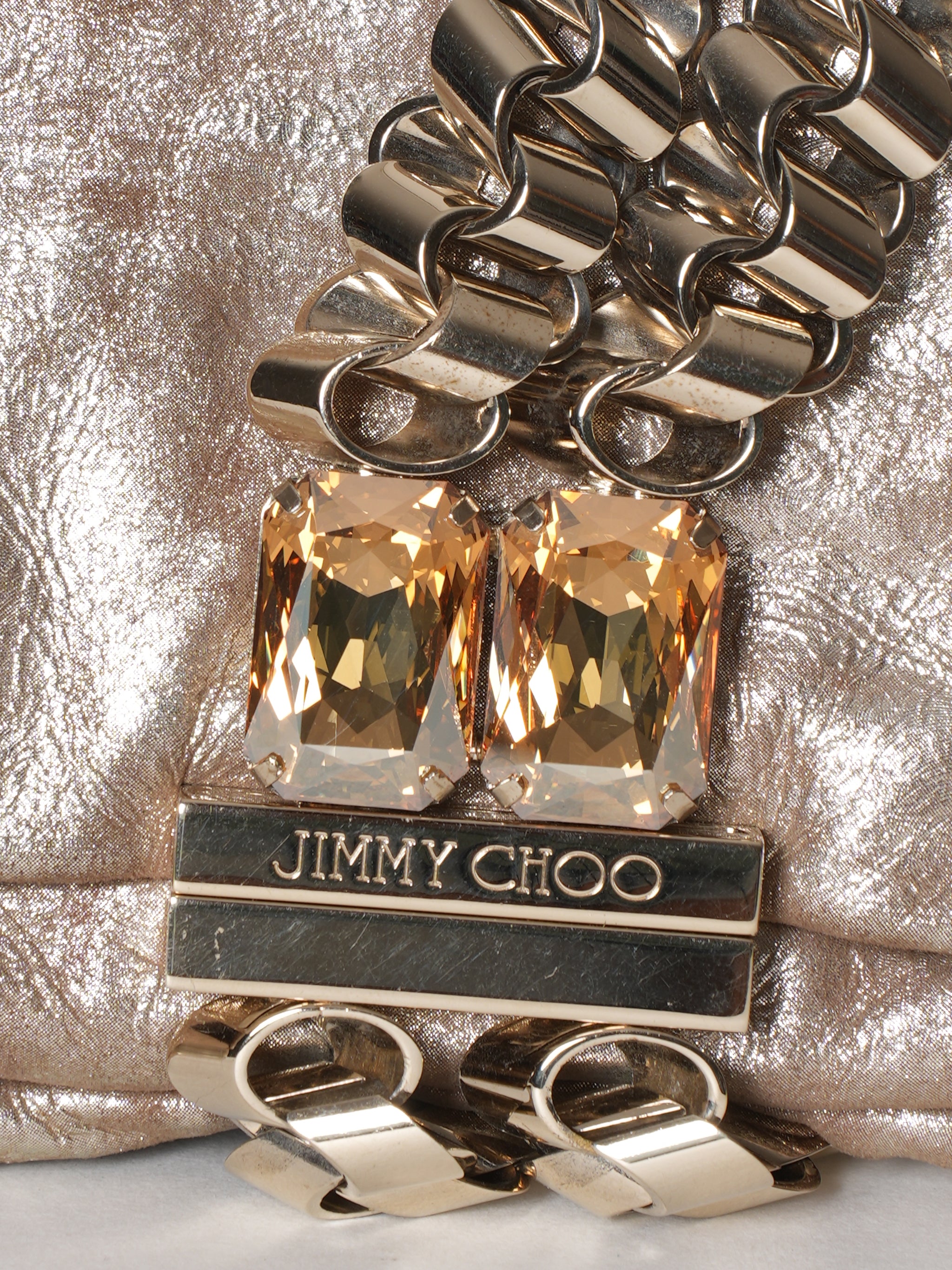 Jimmy Choo Chandra Metallic Clutch