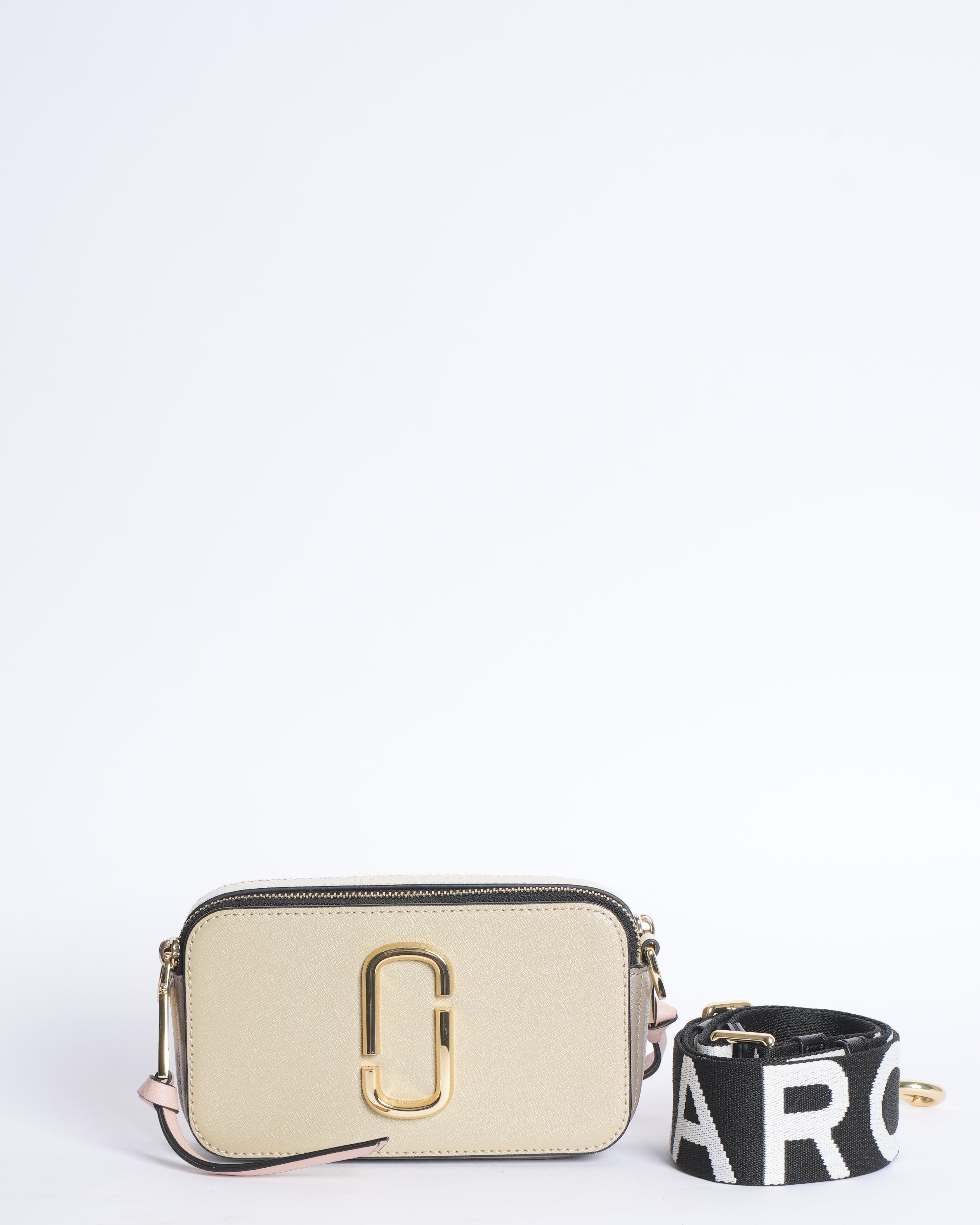 Marc Jacobs snapshot white crossbody bag