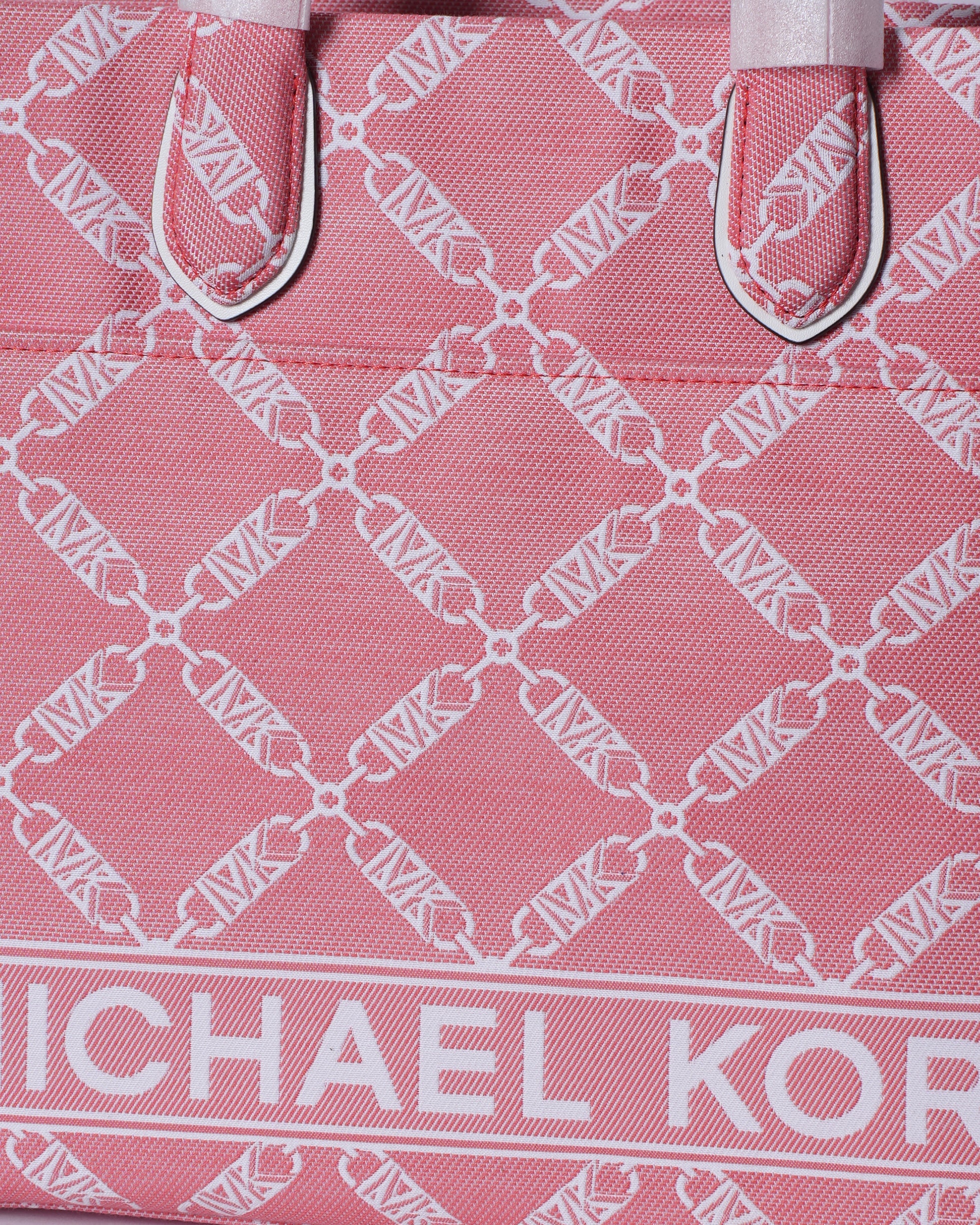 New Michael Kors Gigi Large Empire Logo Jacquard Tote Bag