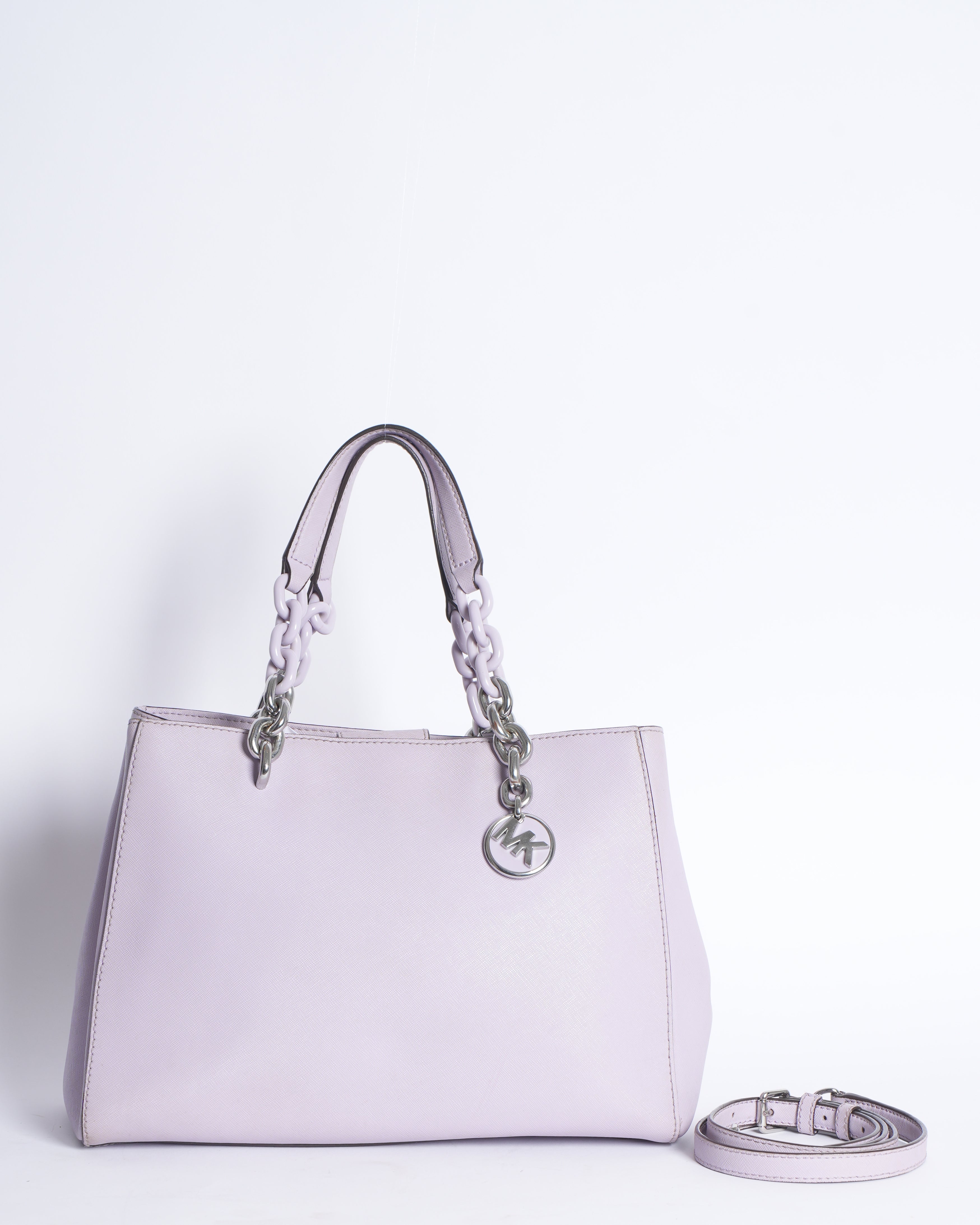 Michael Kors Lilac Shoulder Bag With Crossbody Strap