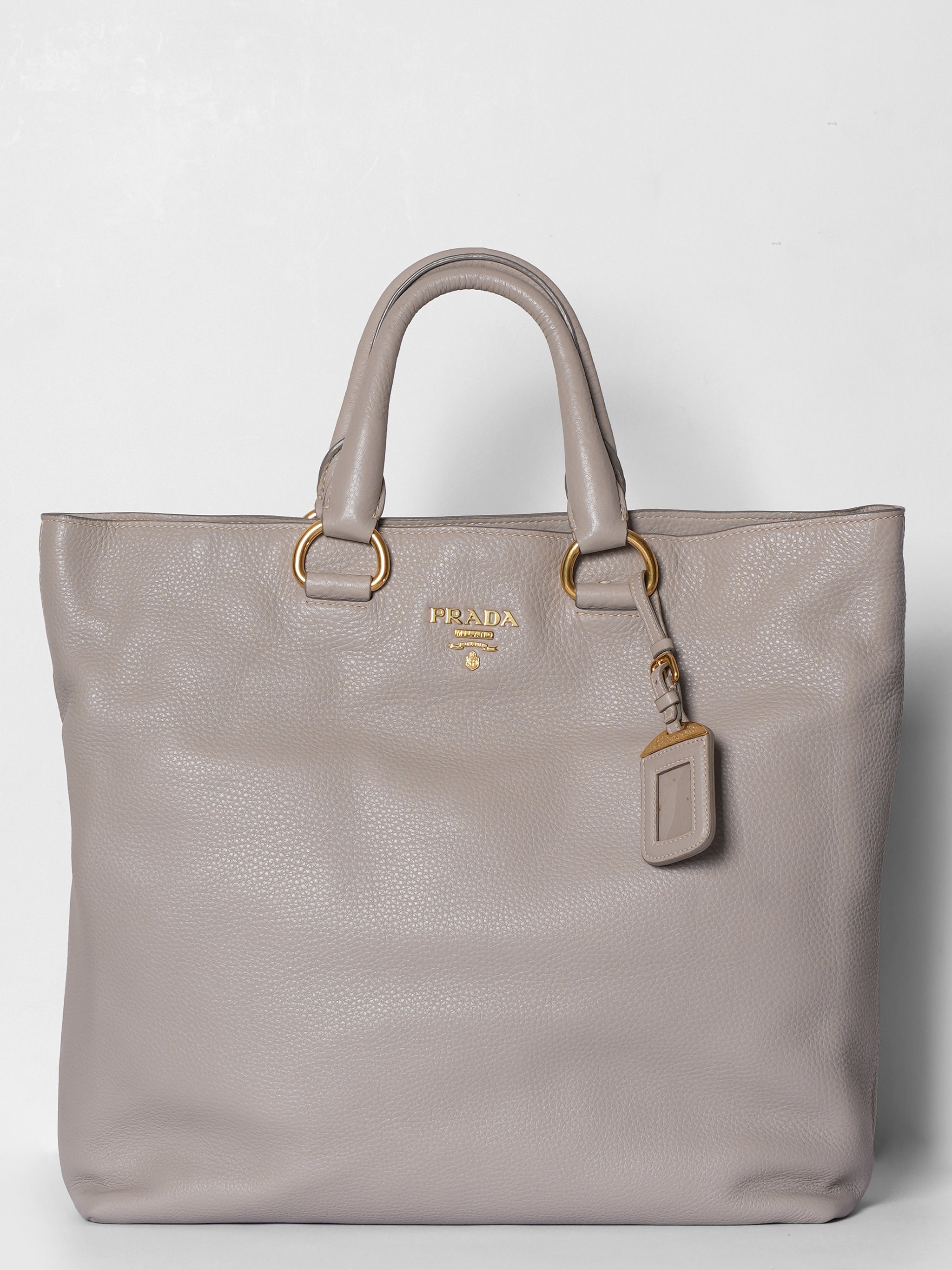 Prada Grey Tote Bag