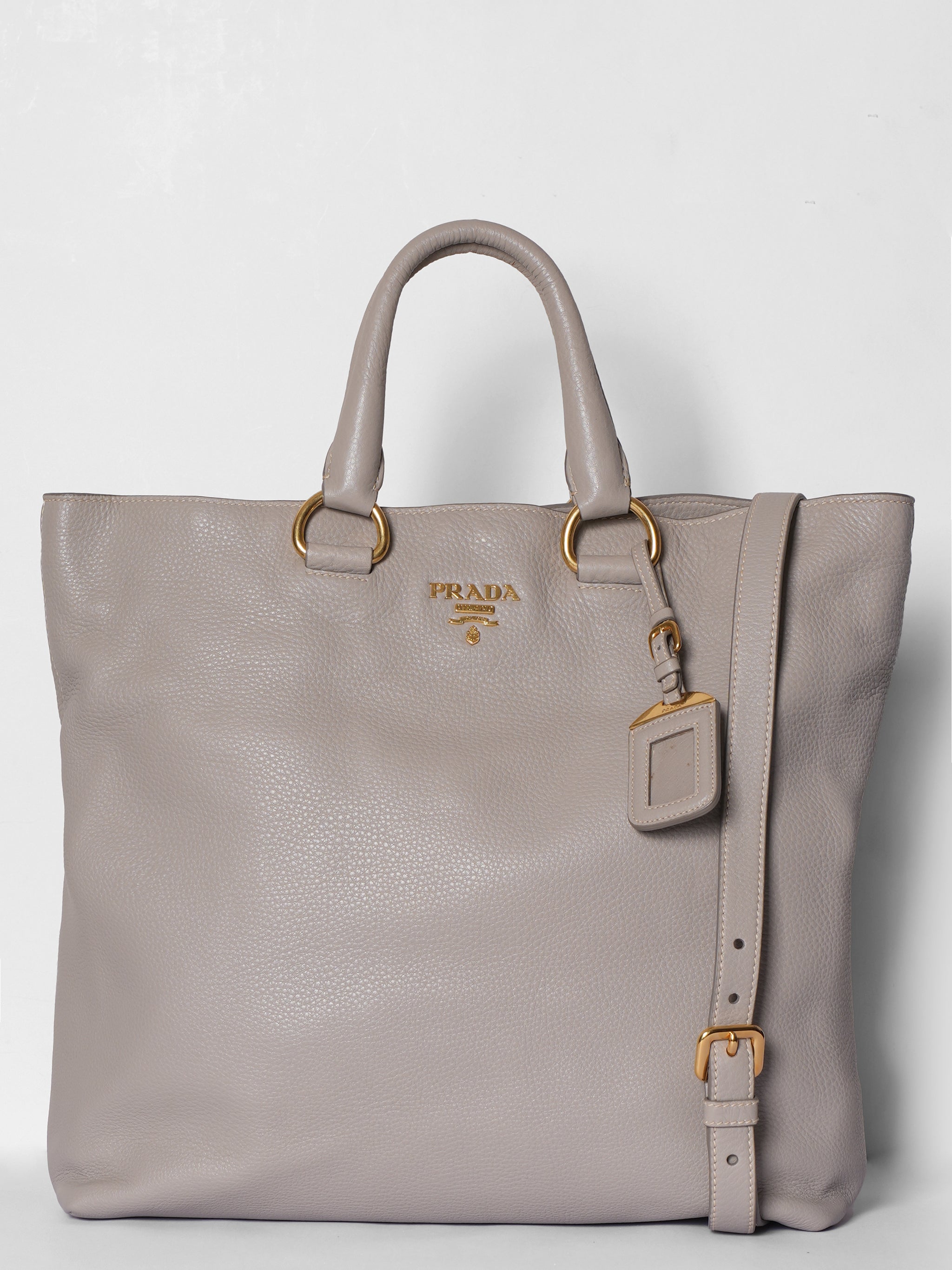 Prada Grey Tote Bag