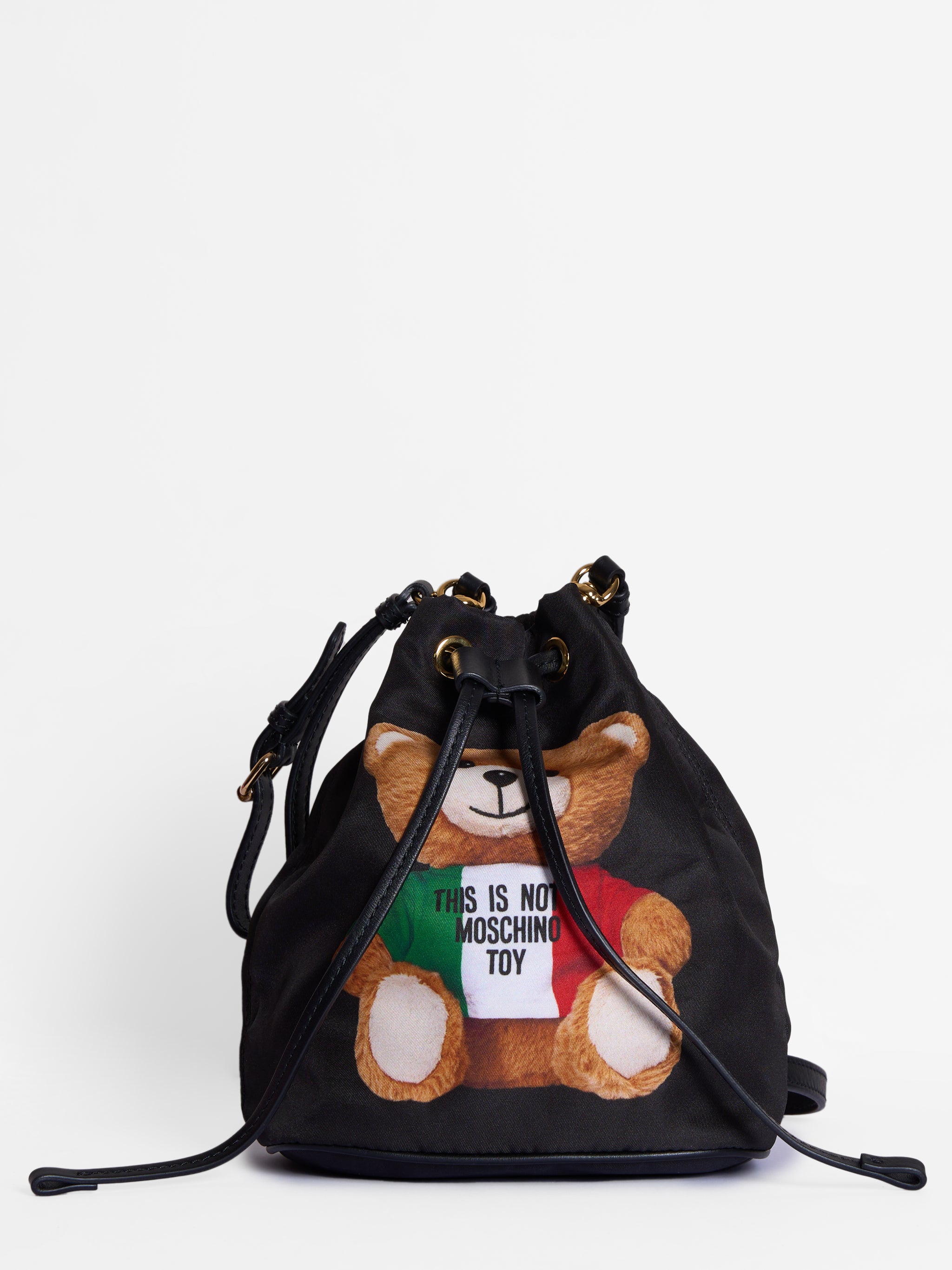 New Moschino Couture Nylon Bucket Teddy Bag