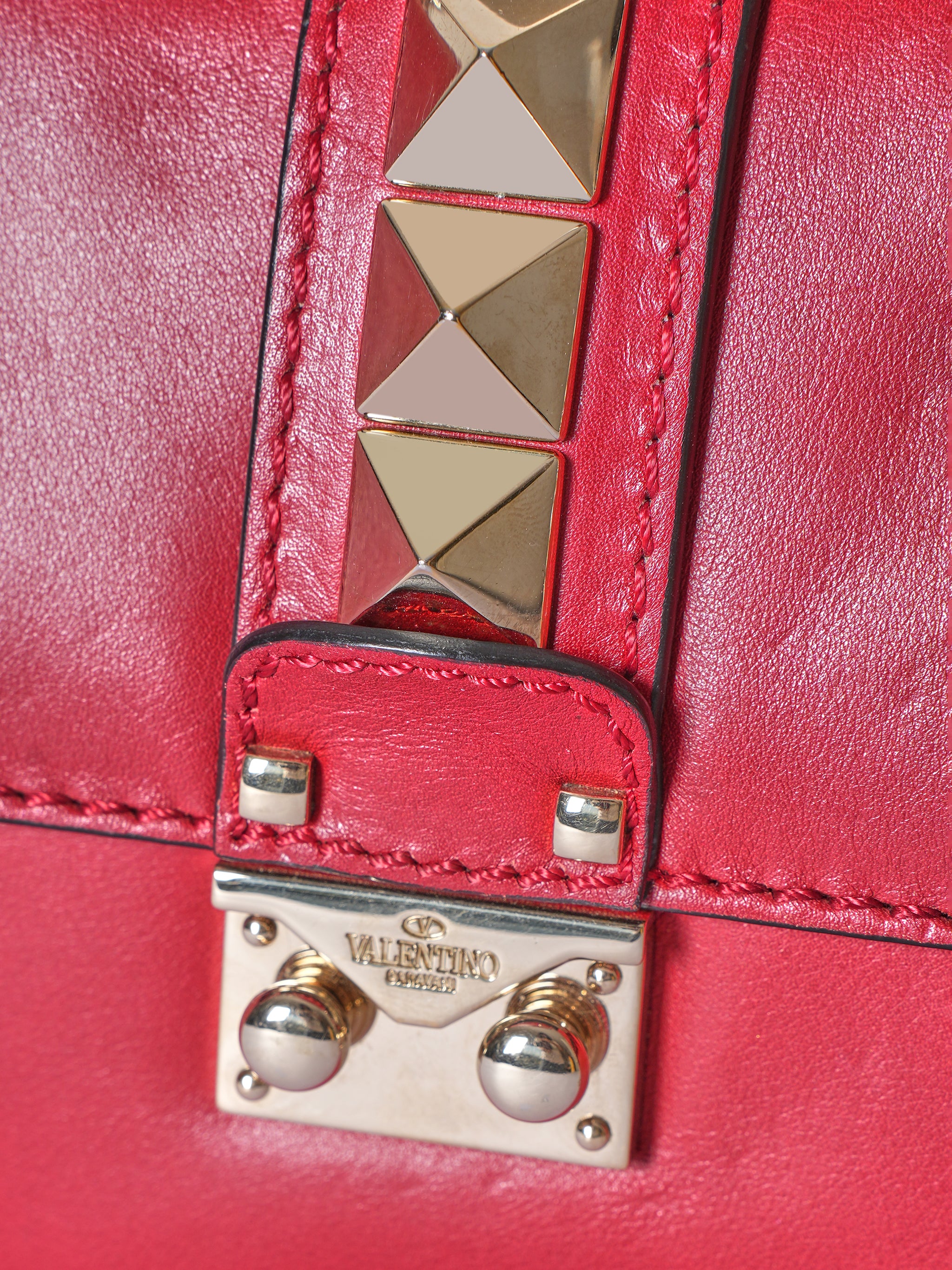 Valentino Rockstud Glam Lock Shoulder Bag