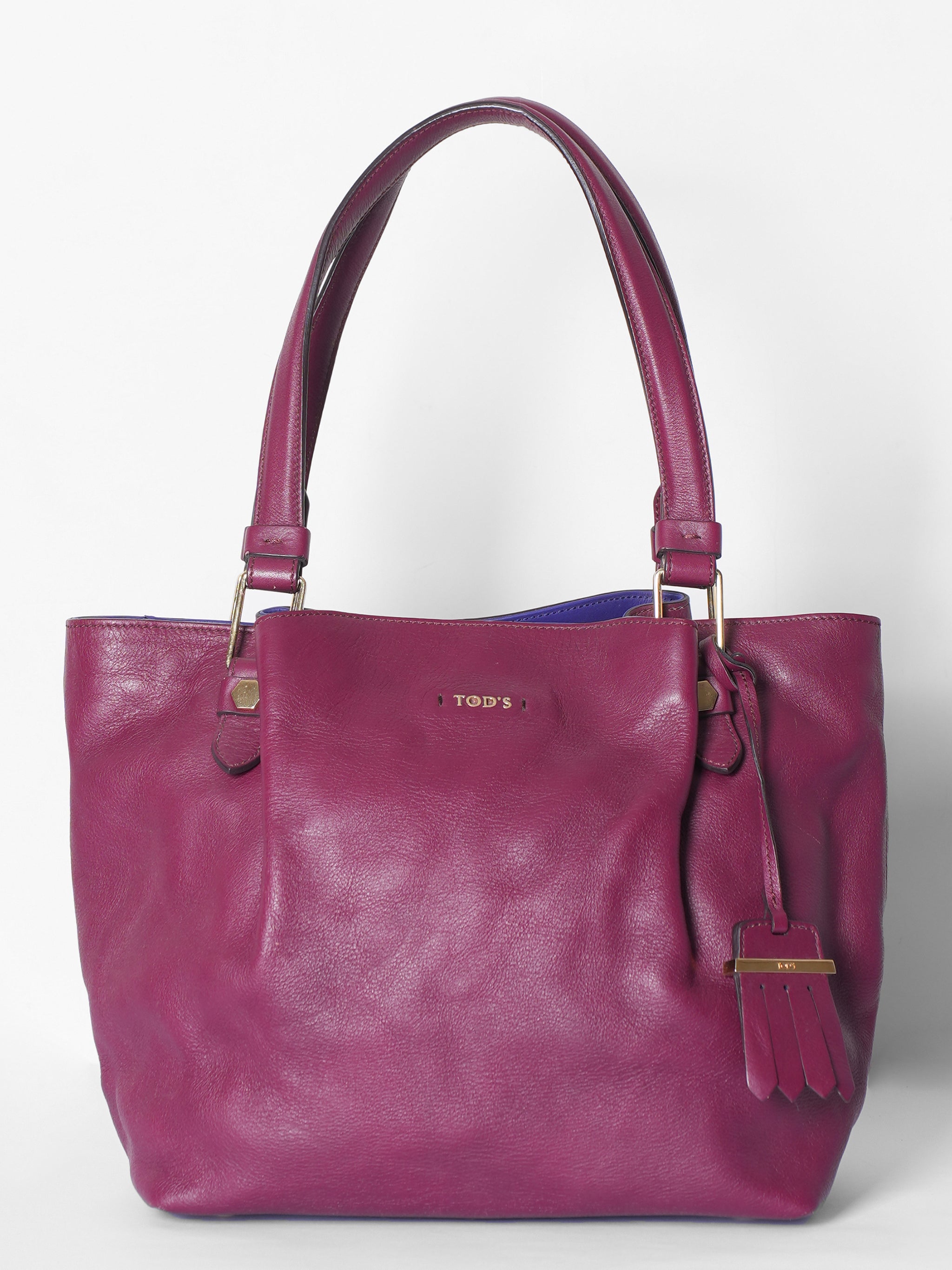 Tod's Burgundy Tote Bag