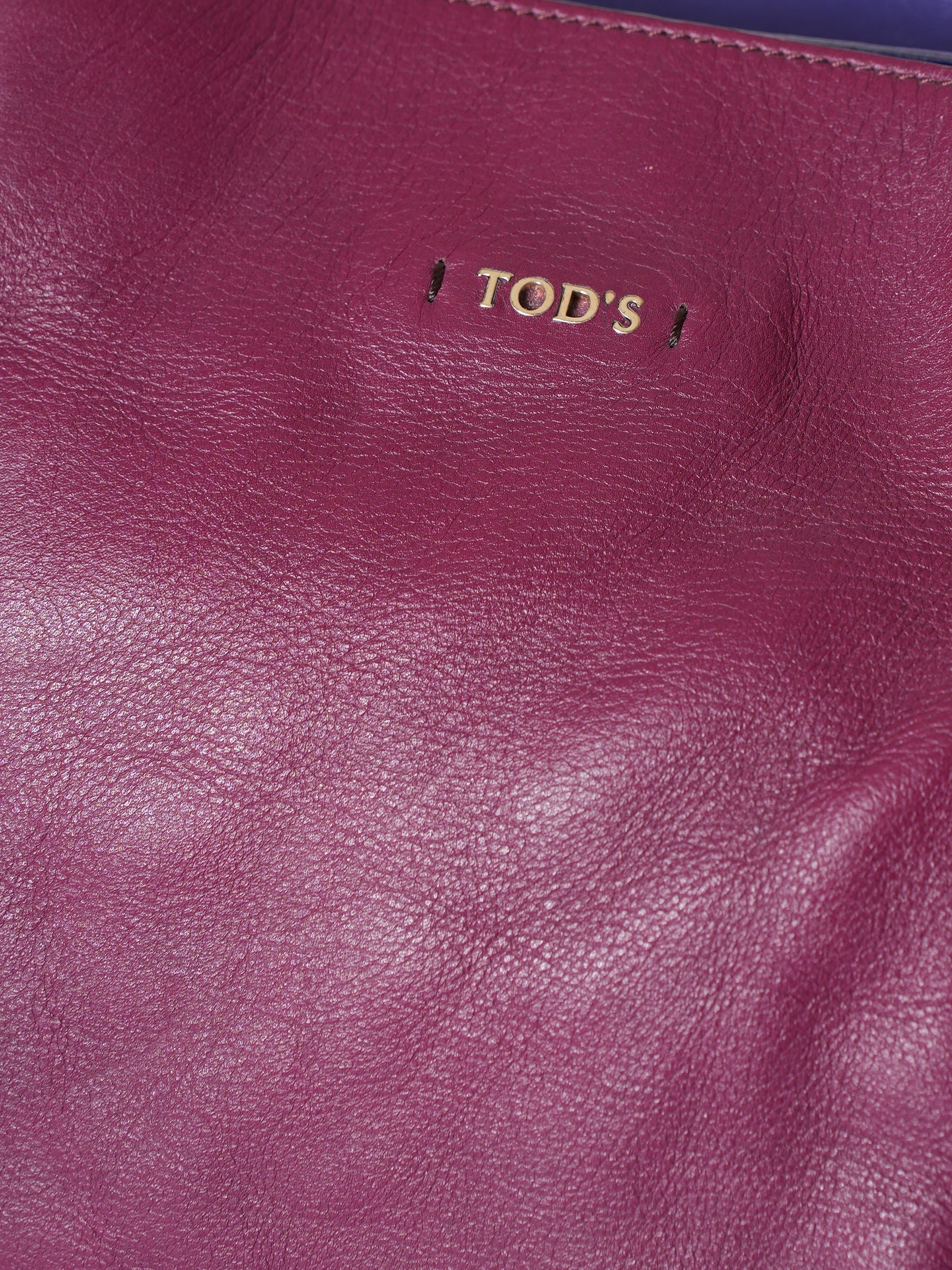 Tod's Burgundy Tote Bag