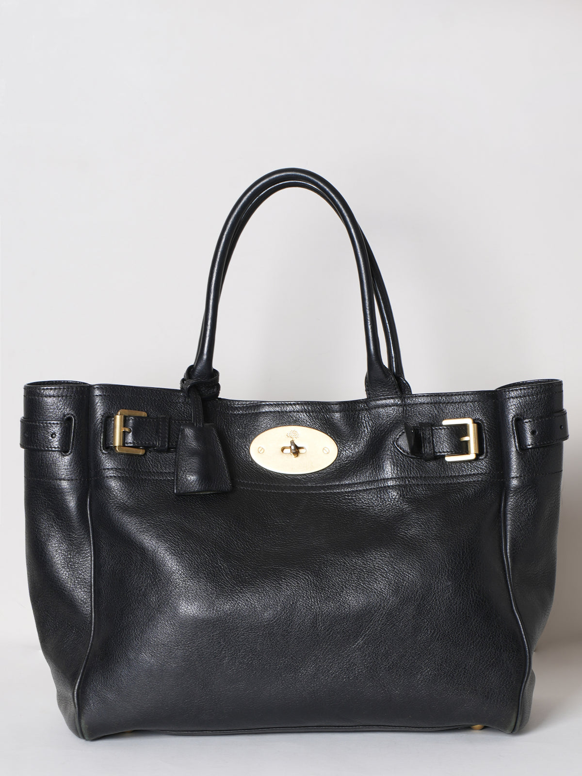 Mulberry Black Leather Tote Bag