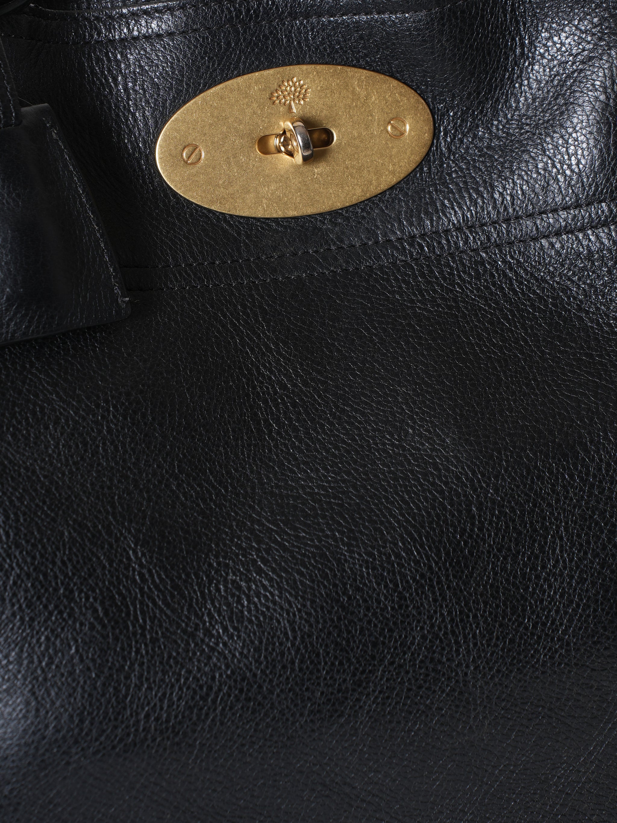 Mulberry Black Leather Tote Bag