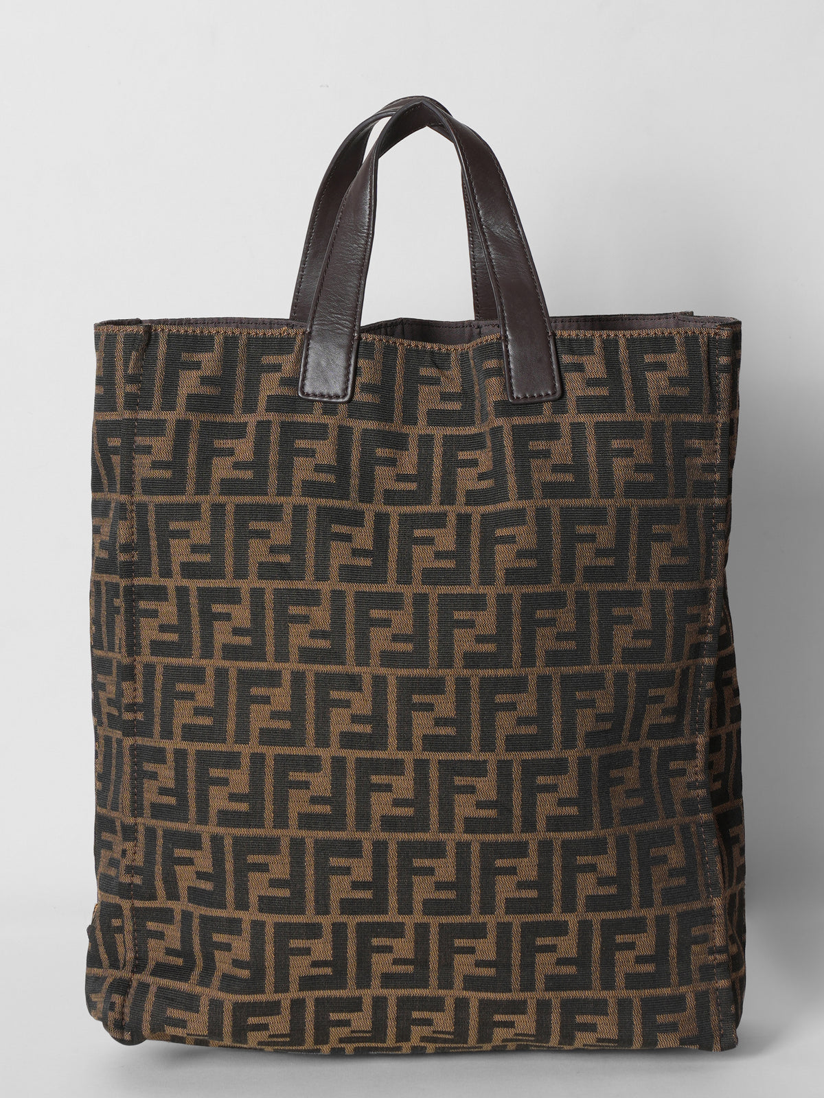 Fendi Logo Canvas Shopper Bag