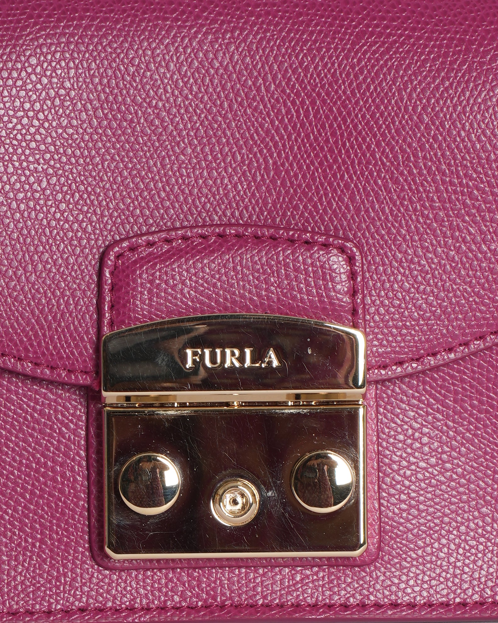 Furla Red Crossbody Bag With Gold Tone Hardware