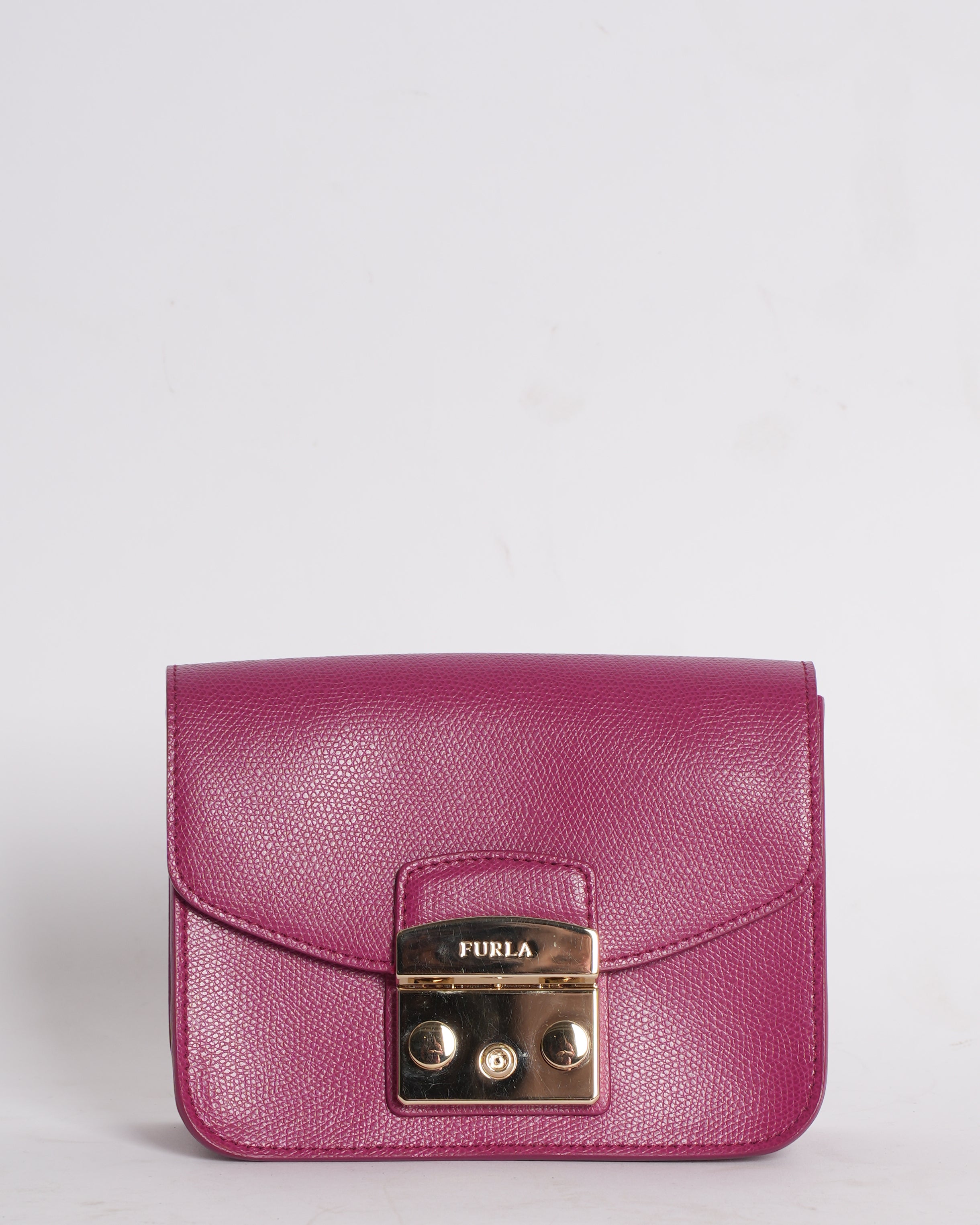 Furla Red Crossbody Bag With Gold Tone Hardware